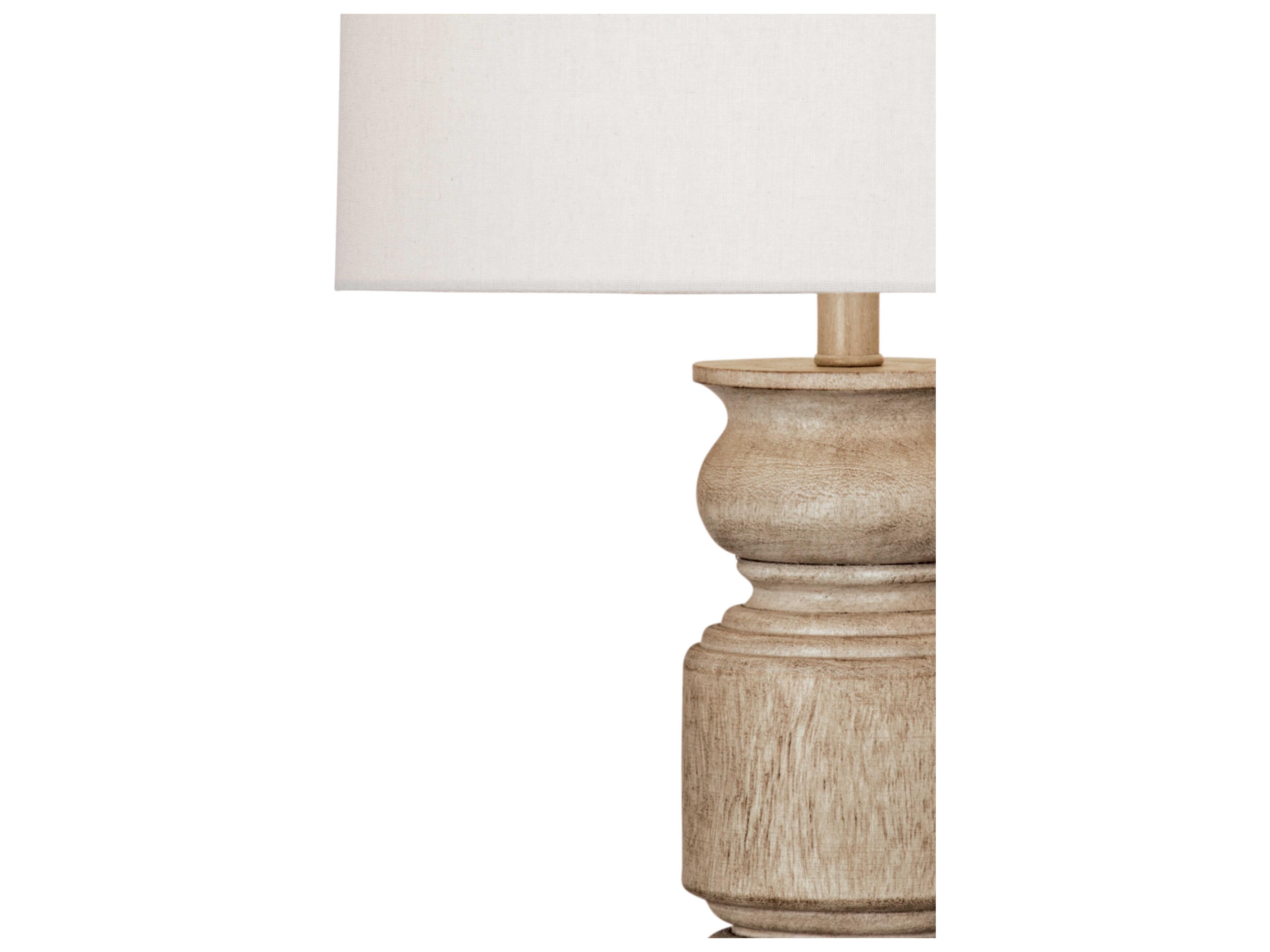 Bassett Mirror Helford Light Brown Oatmeal Linen Buffet Lamp