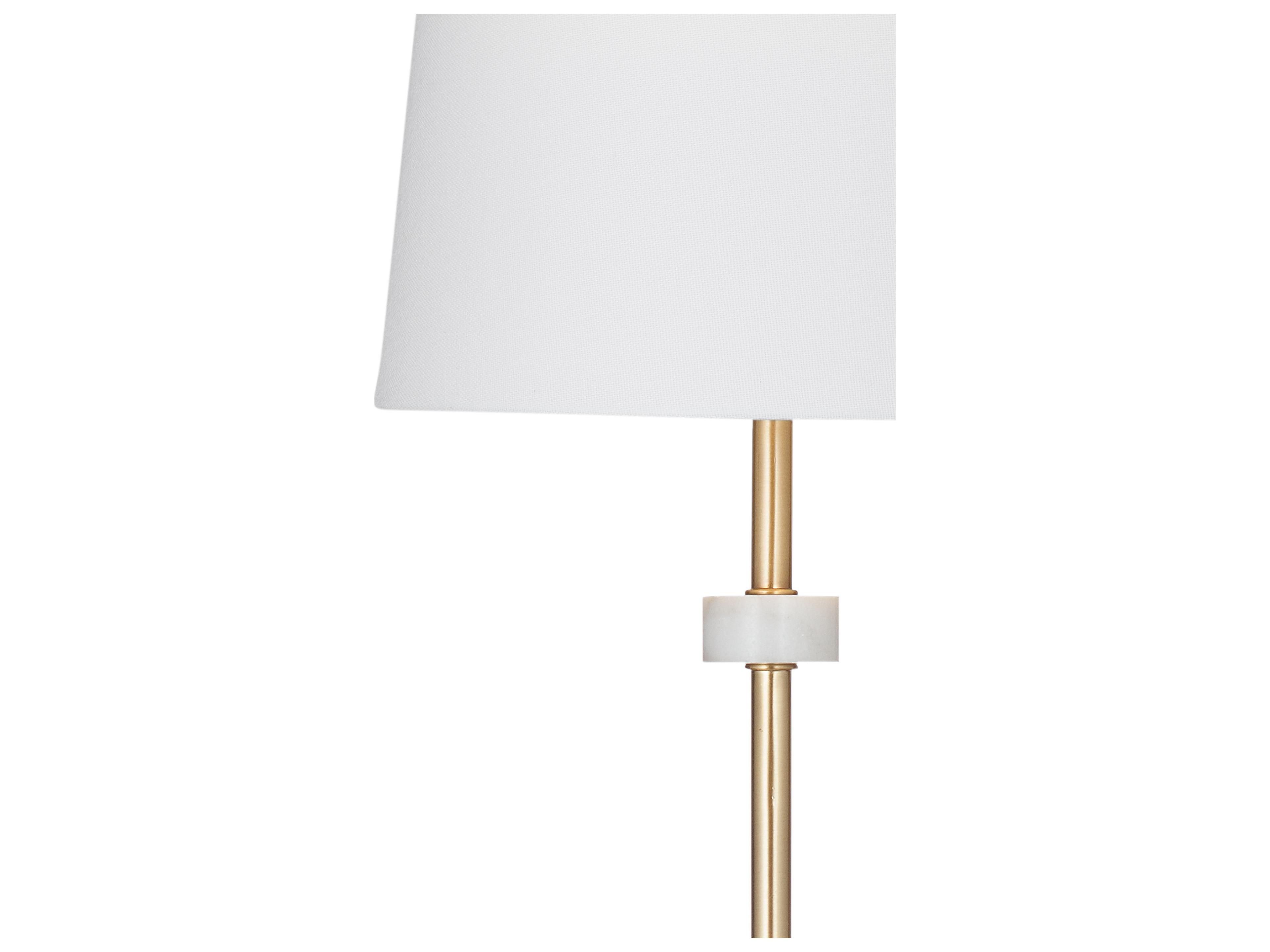 Bassett Mirror Gold White Table Lamp