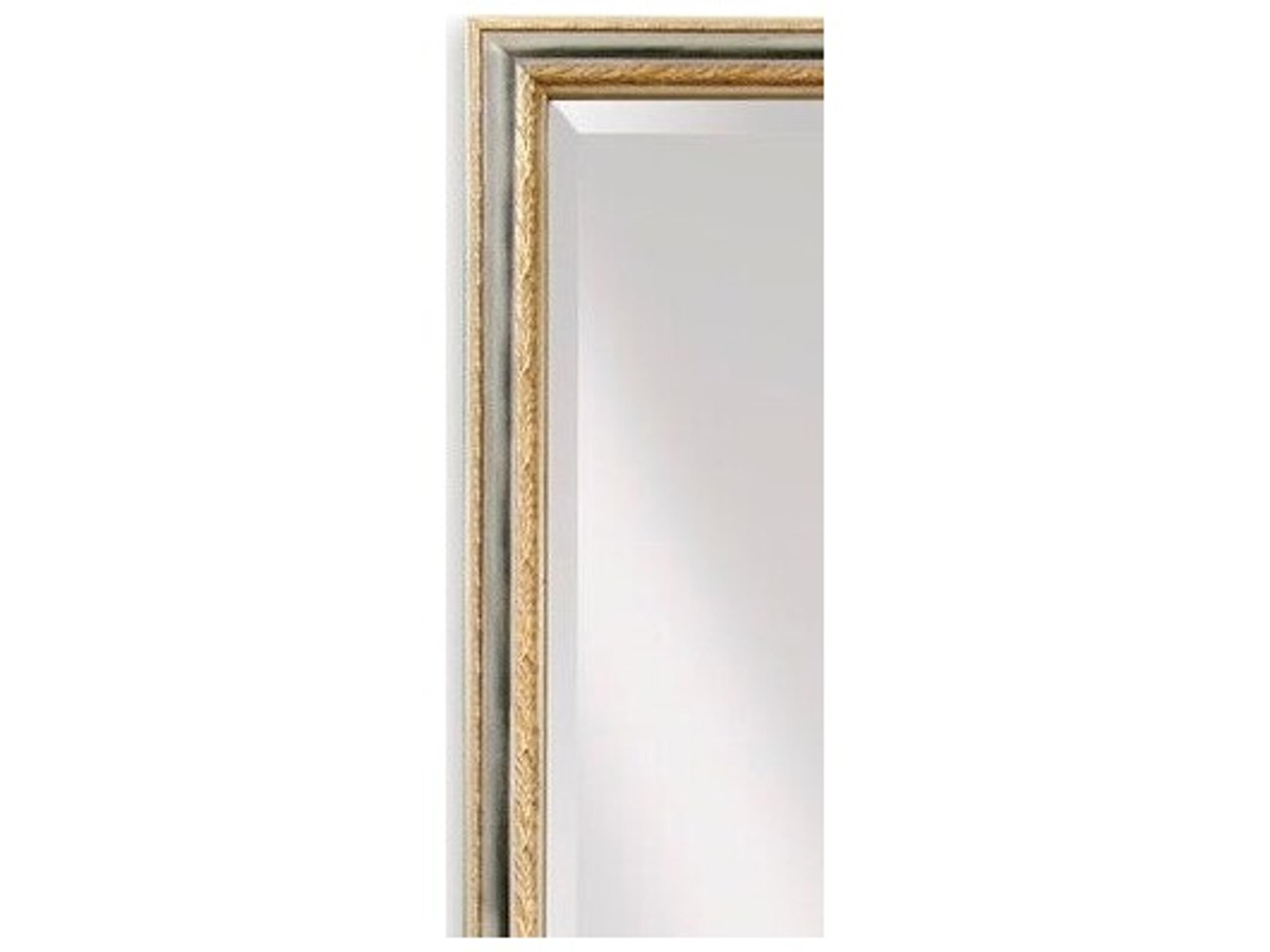 Bassett Mirror Regis Cheval Silver Gold Rectangular Wall Mirror