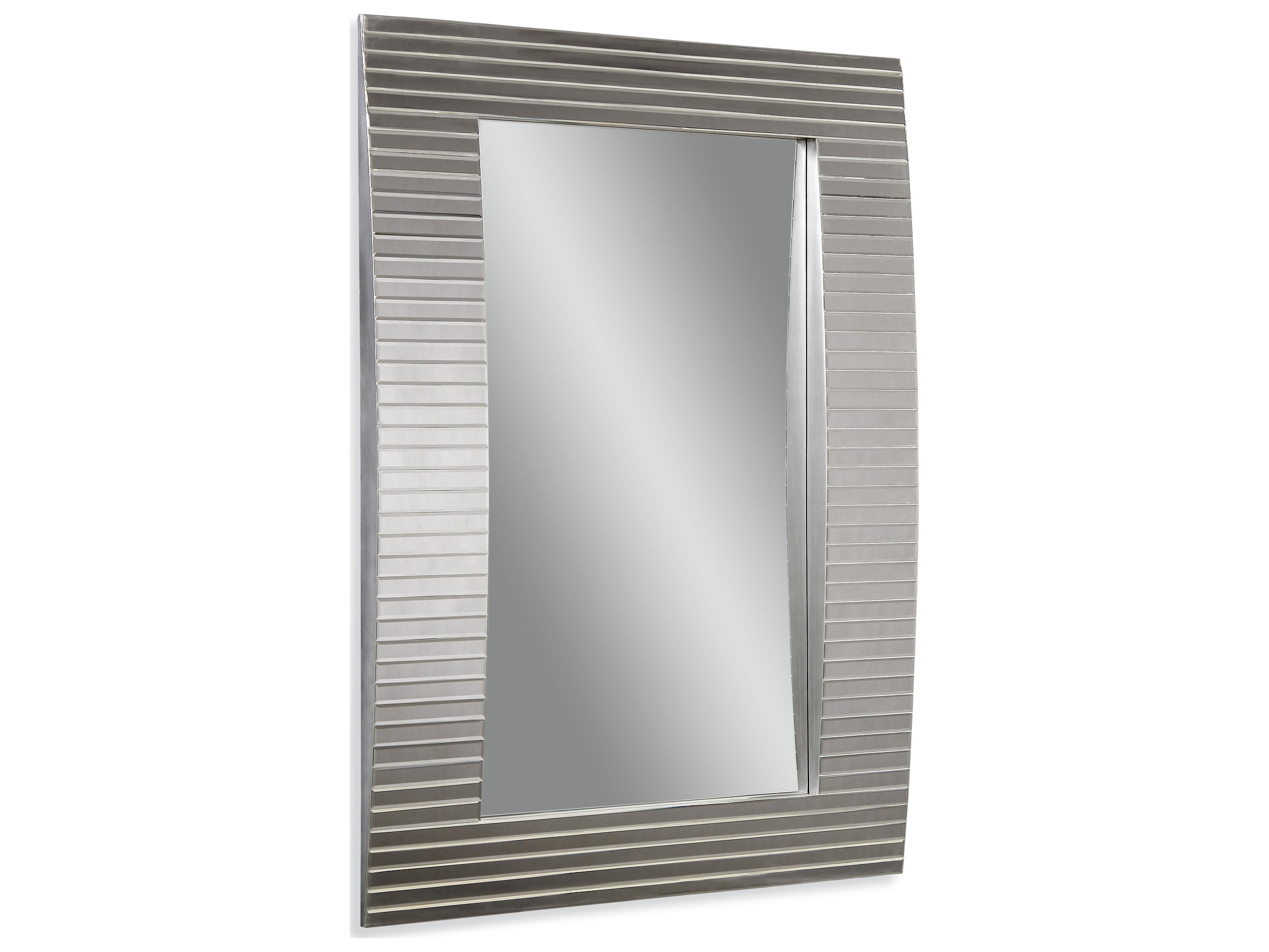 Thoroughly Modern Tambour Rectangular Wall Mirror