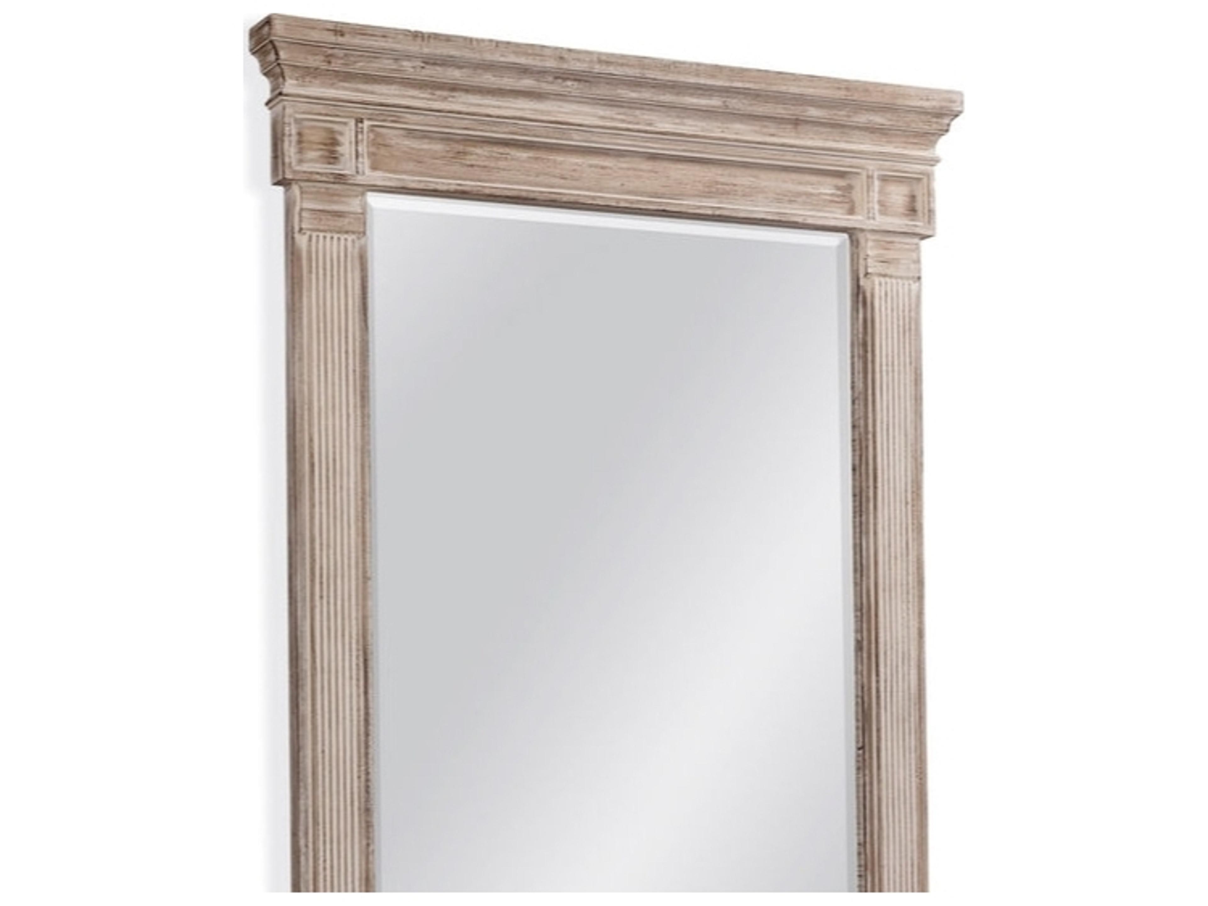Bassett Mirror Ione Distressed Gray Floor Rectangular