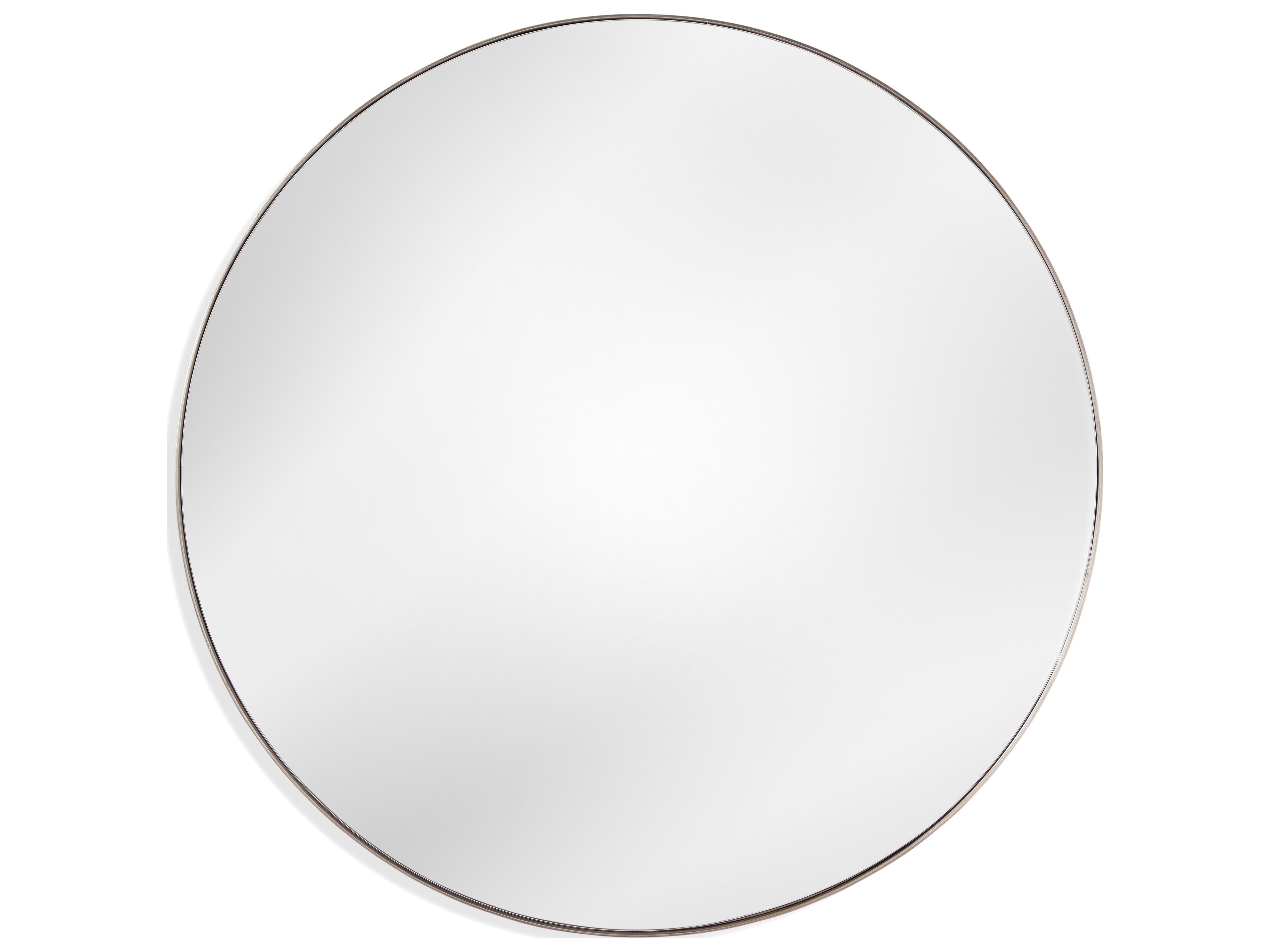 Eltham Round Wall Mirror in Silver Finish