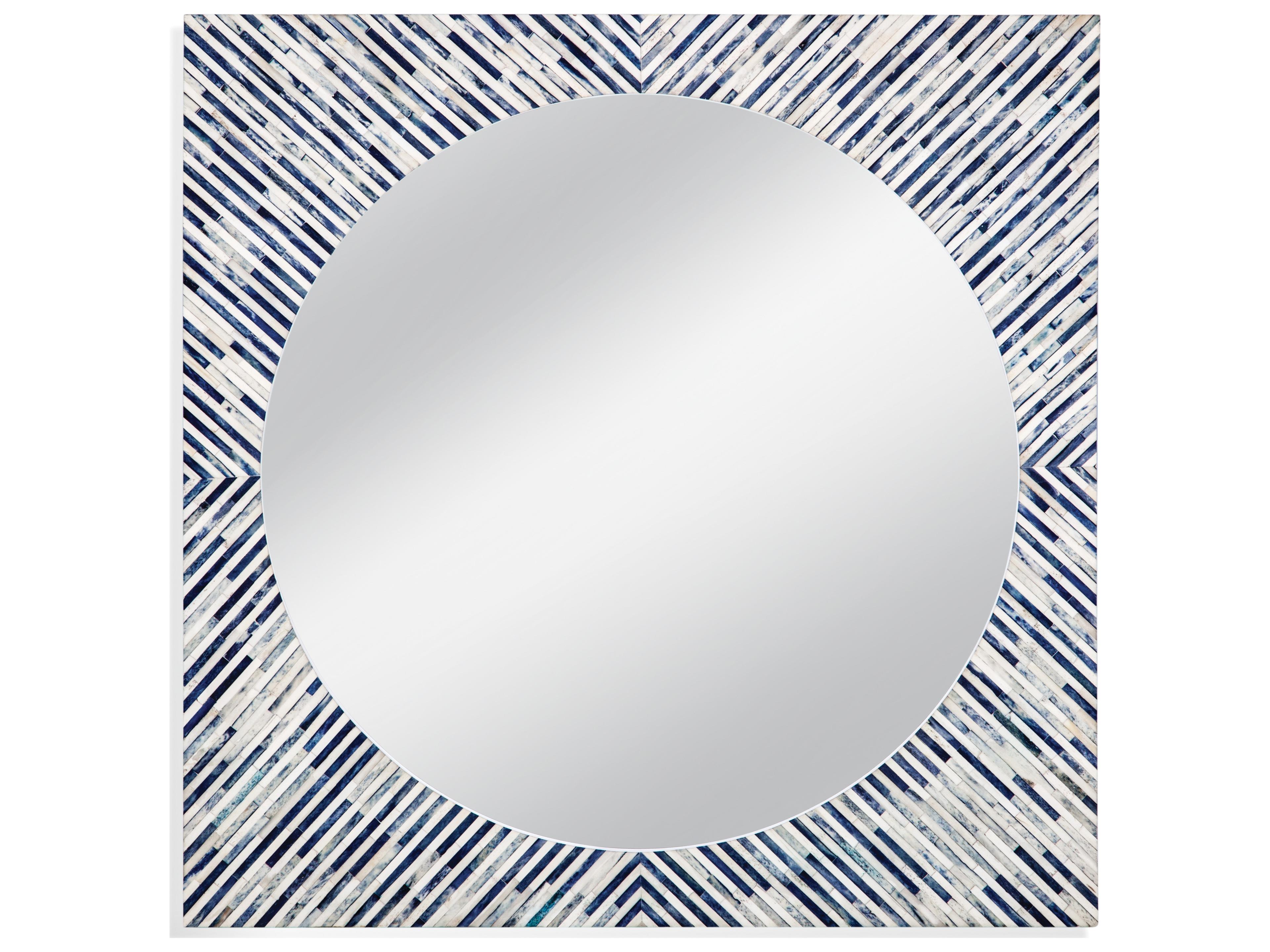 Bassett Mirror Sunburst Bone Round Wall Mirror