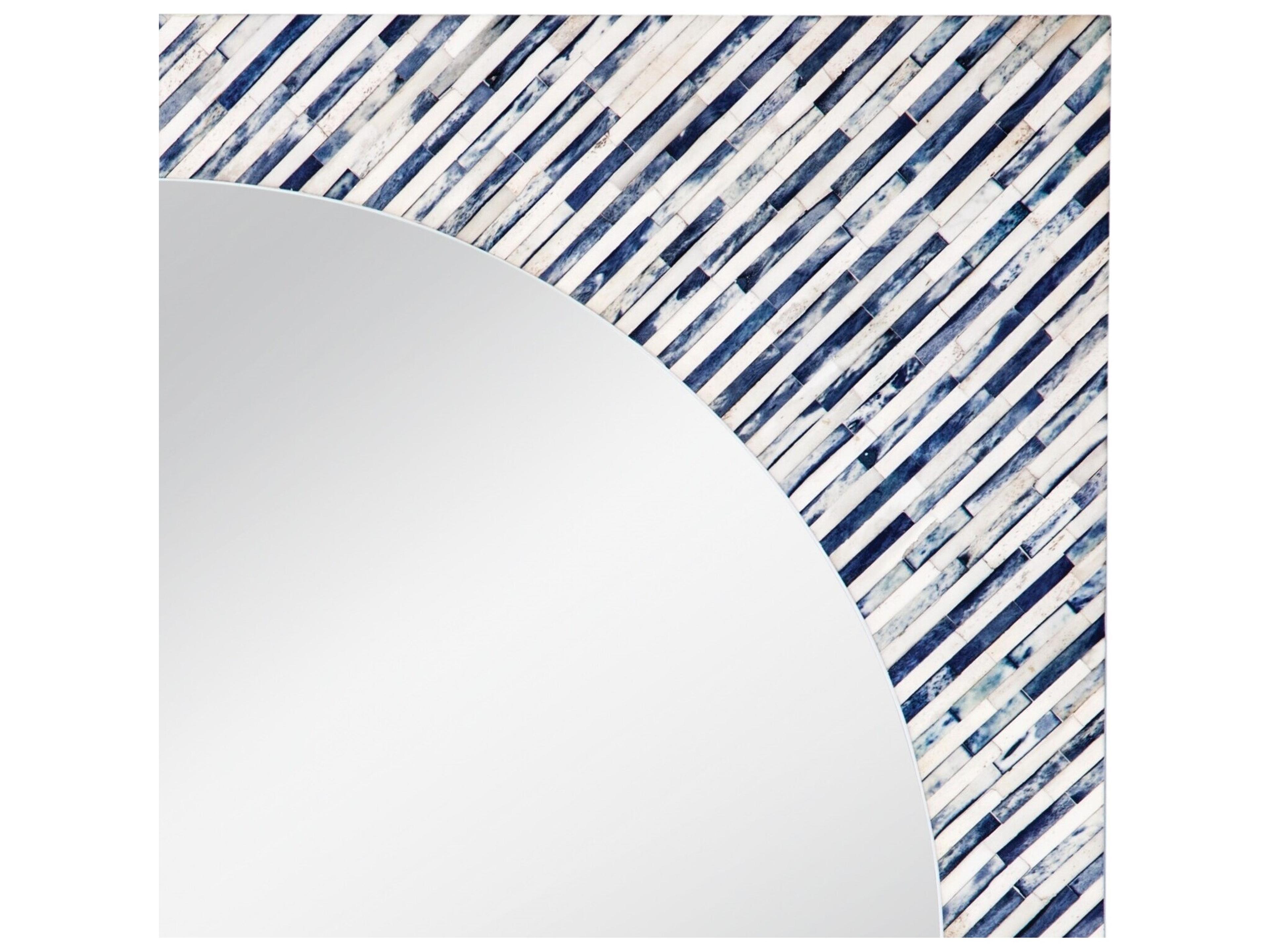 Bassett Mirror Sunburst Bone Round Wall Mirror