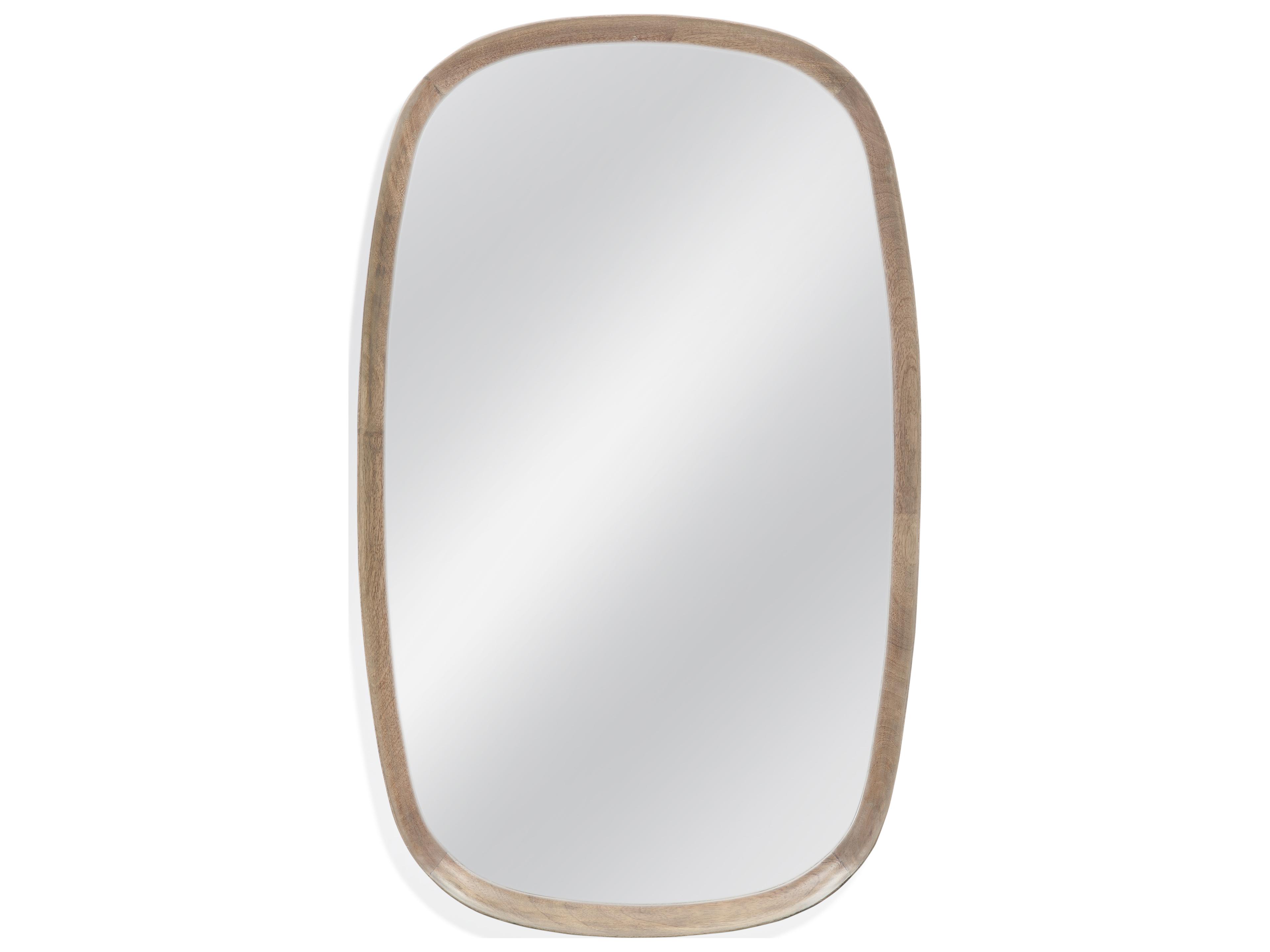 Priscott Rectangle Wall Mirror in Natural Mango Wood