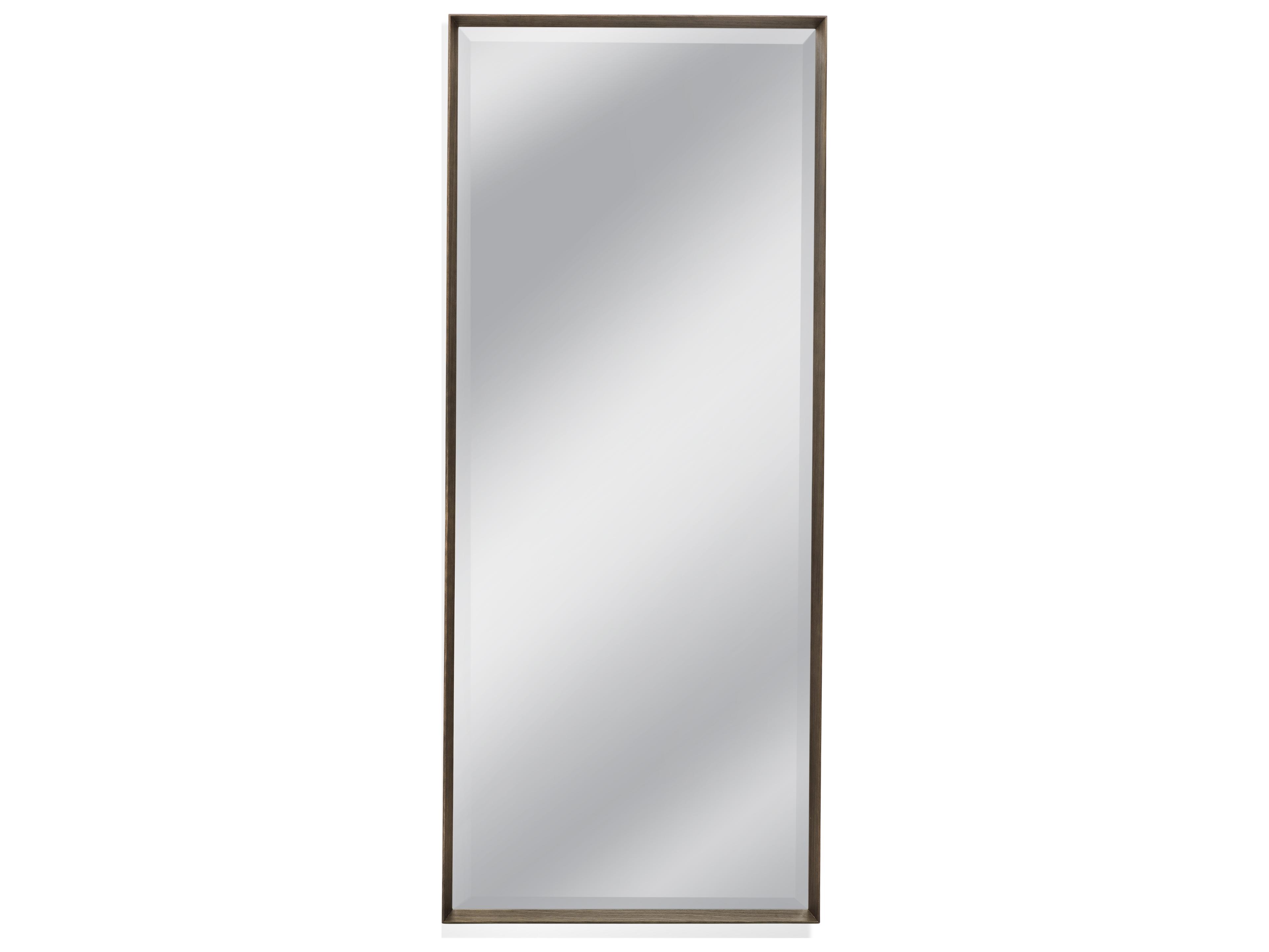 Belden Rectangular Floor Mirror in Walnut with Beveled Edge