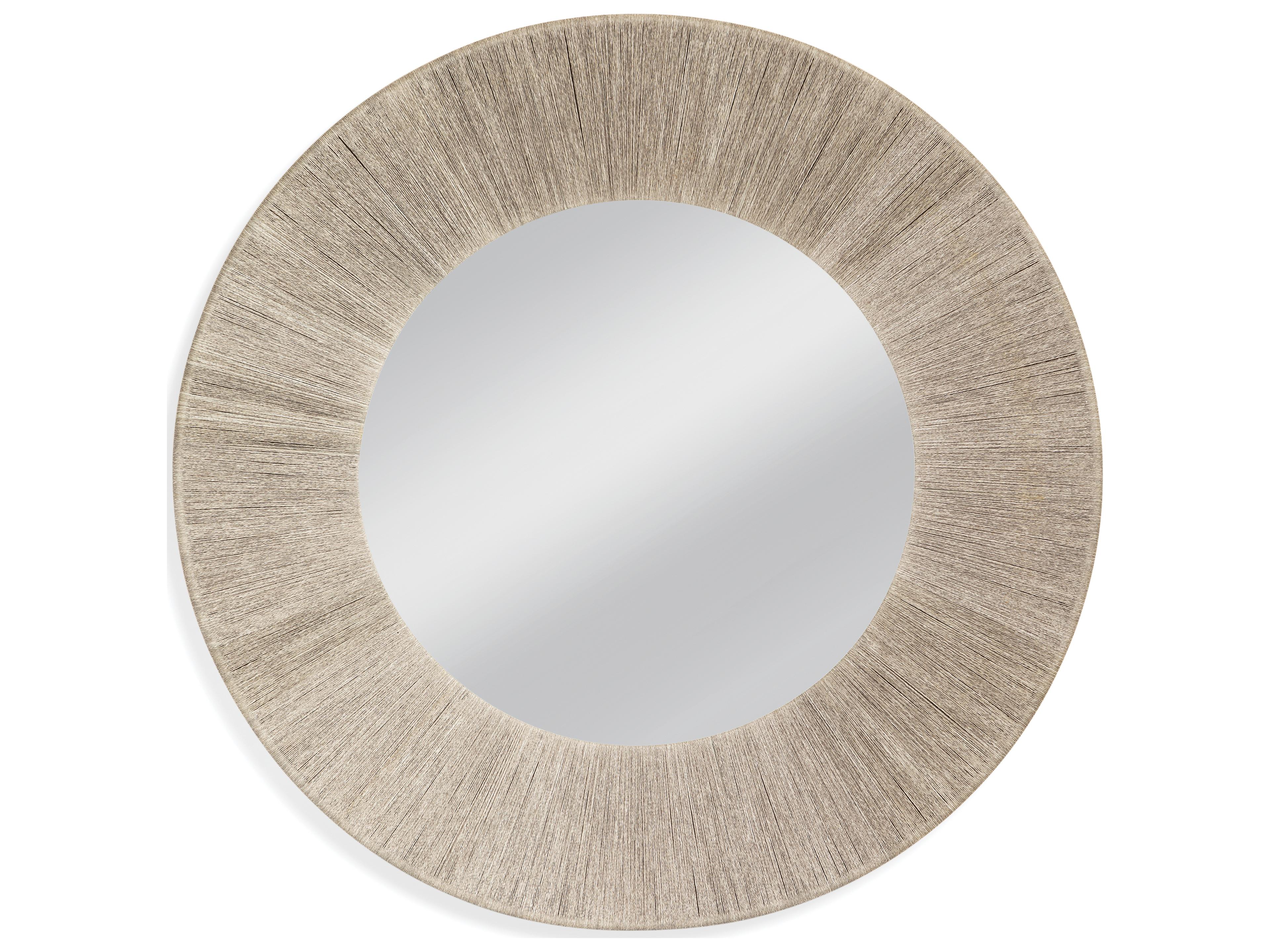 Perez Round Wall Mirror in Grey Wash