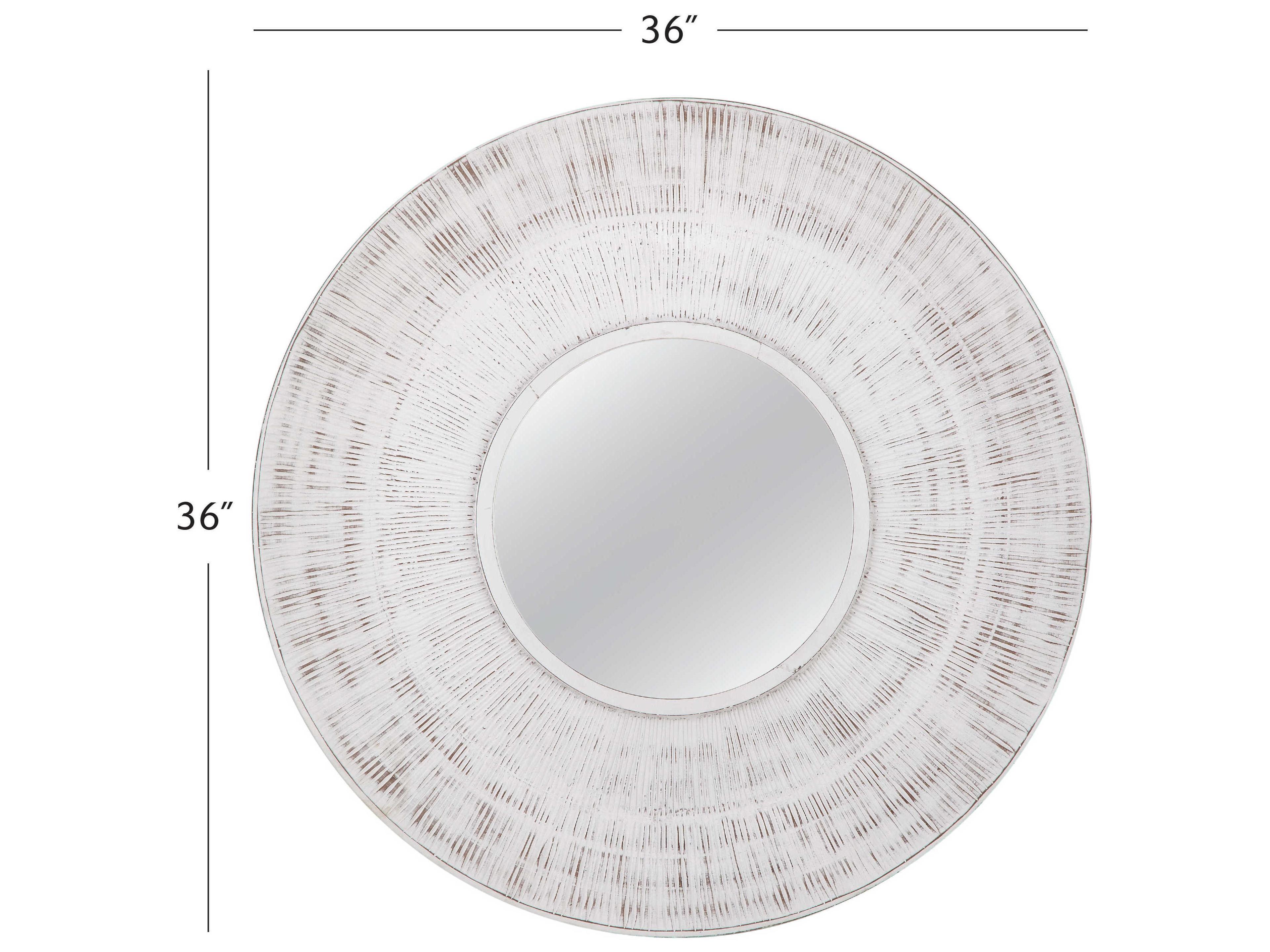 Bassett Mirror Ocean White Wall Round