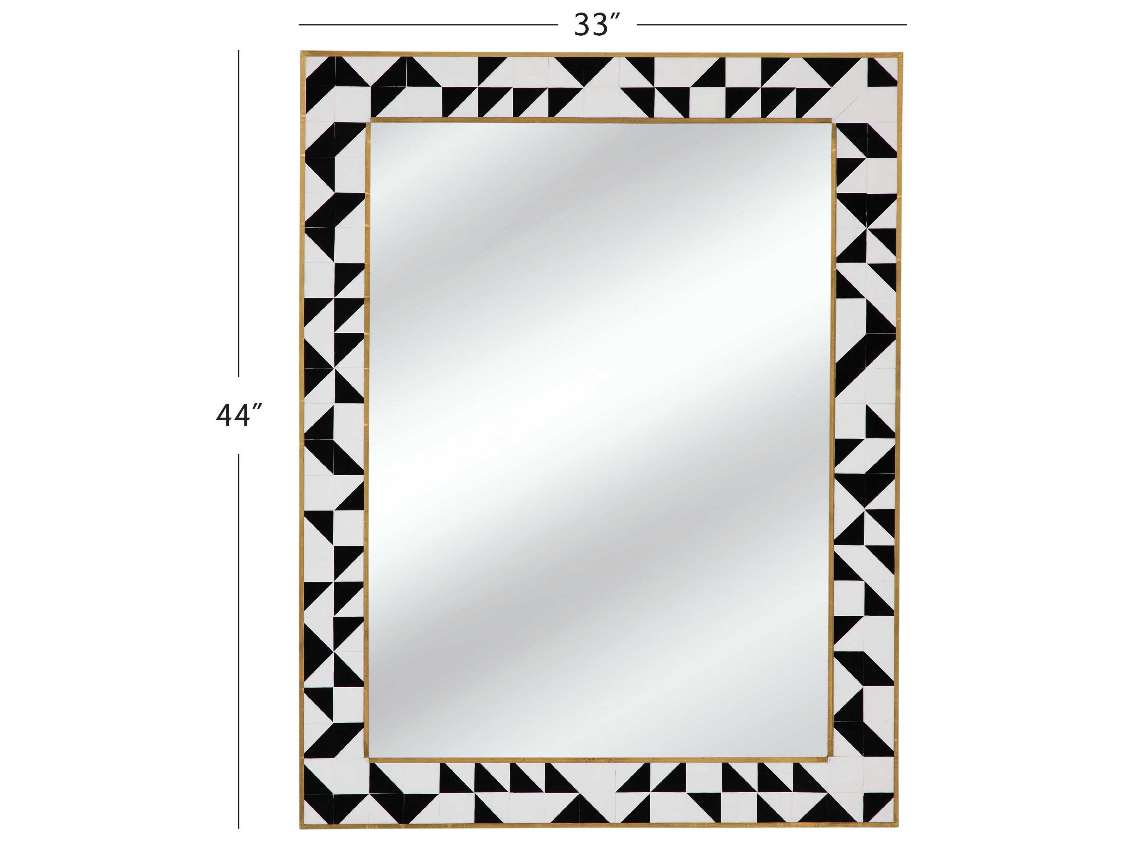 Bassett Mirror Macari Black Wall Rectangular