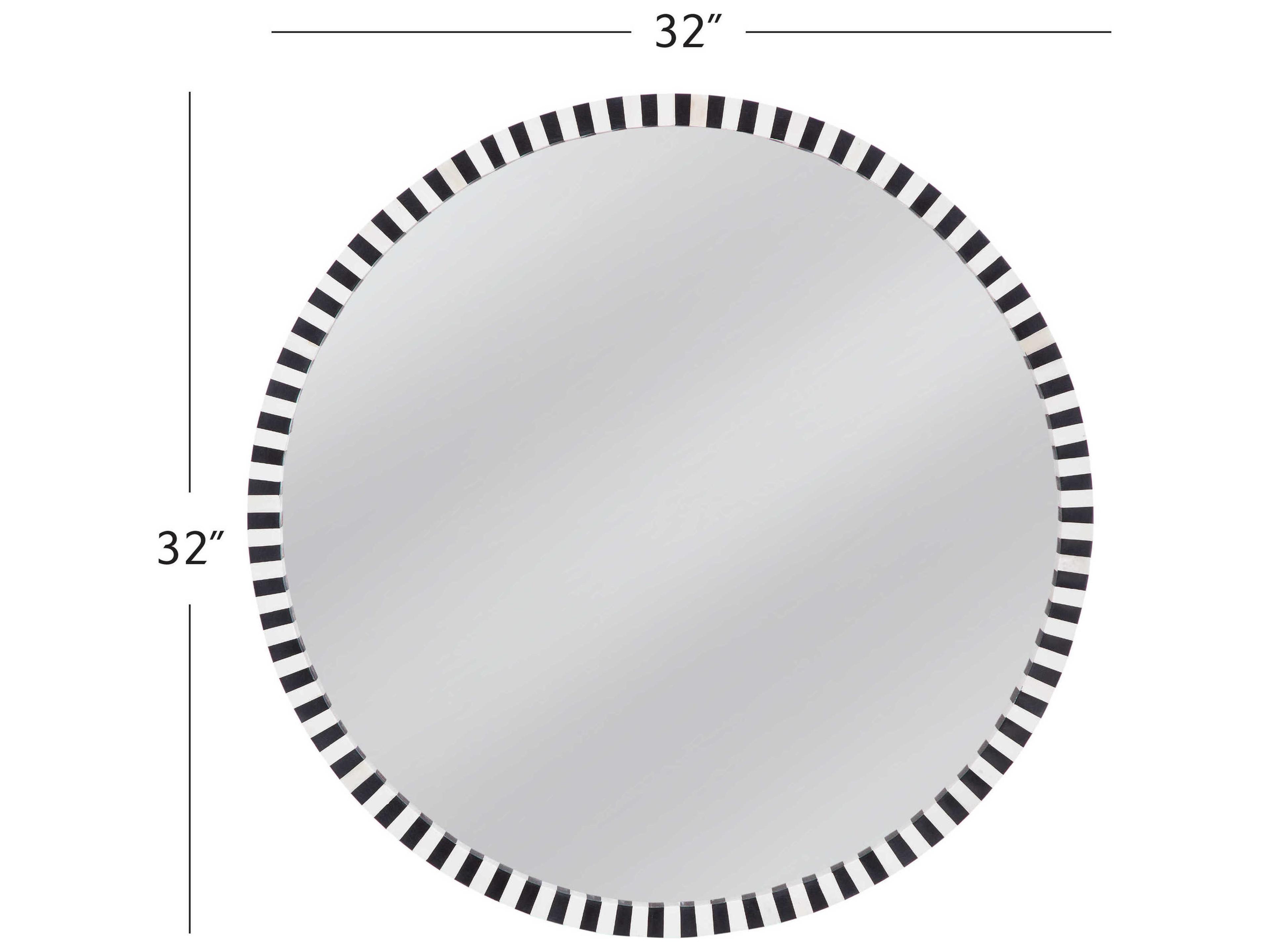 Bassett Mirror Macardle Black Wall Round