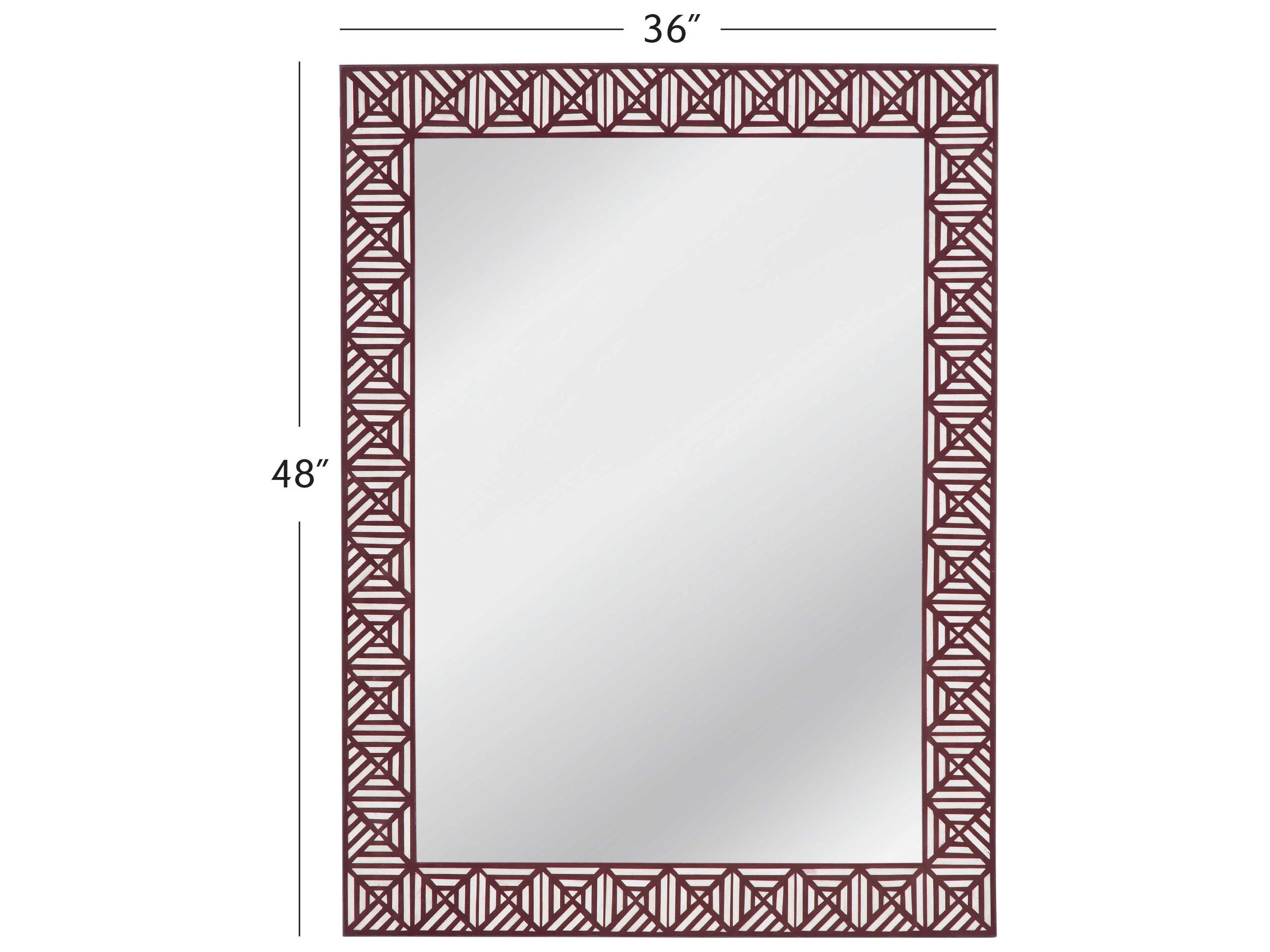 Bassett Mirror Rouge Red Wall Rectangular