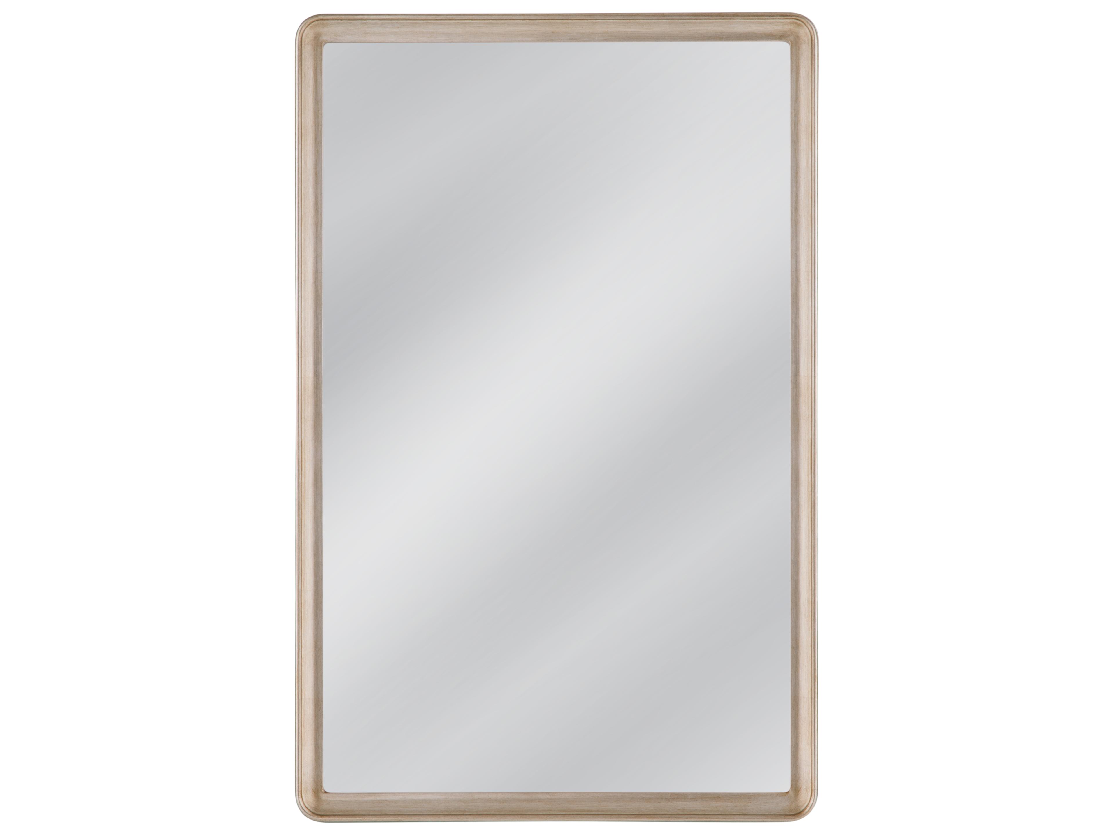 Bassett Mirror Lancelle Antique Silver Rectangular Wall Mirror