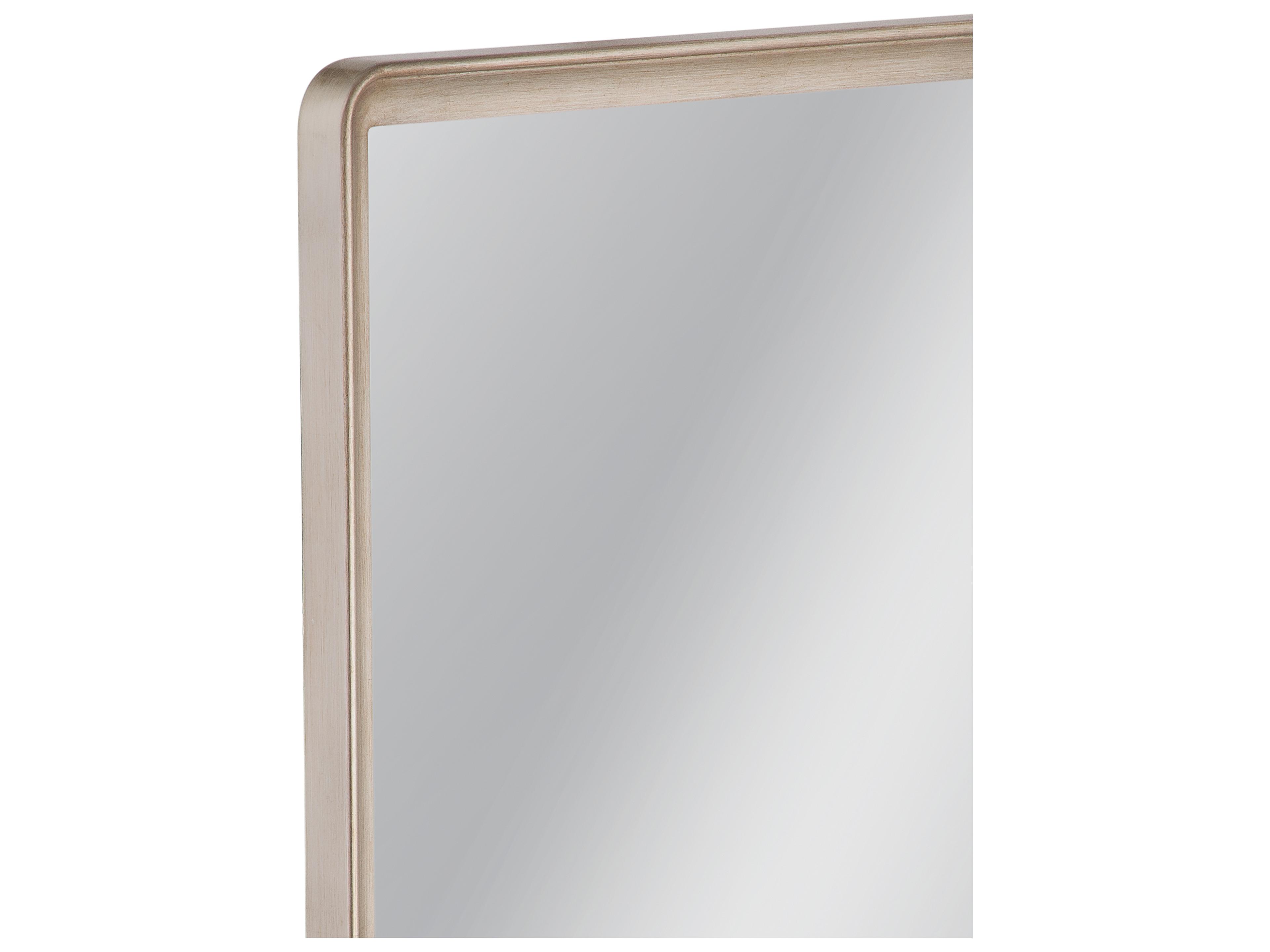 Bassett Mirror Lancelle Antique Silver Rectangular Wall Mirror