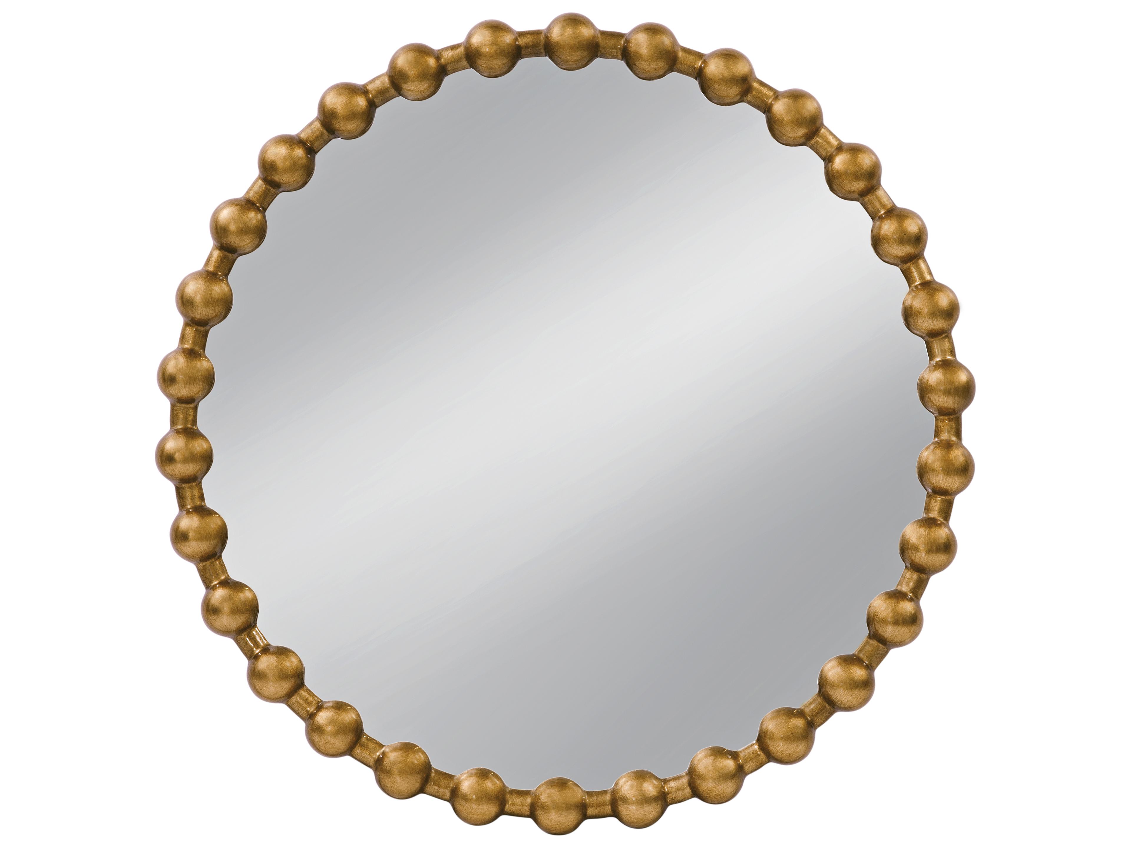 Bassett Mirror Violette Gold Leaf Round Wall Mirror