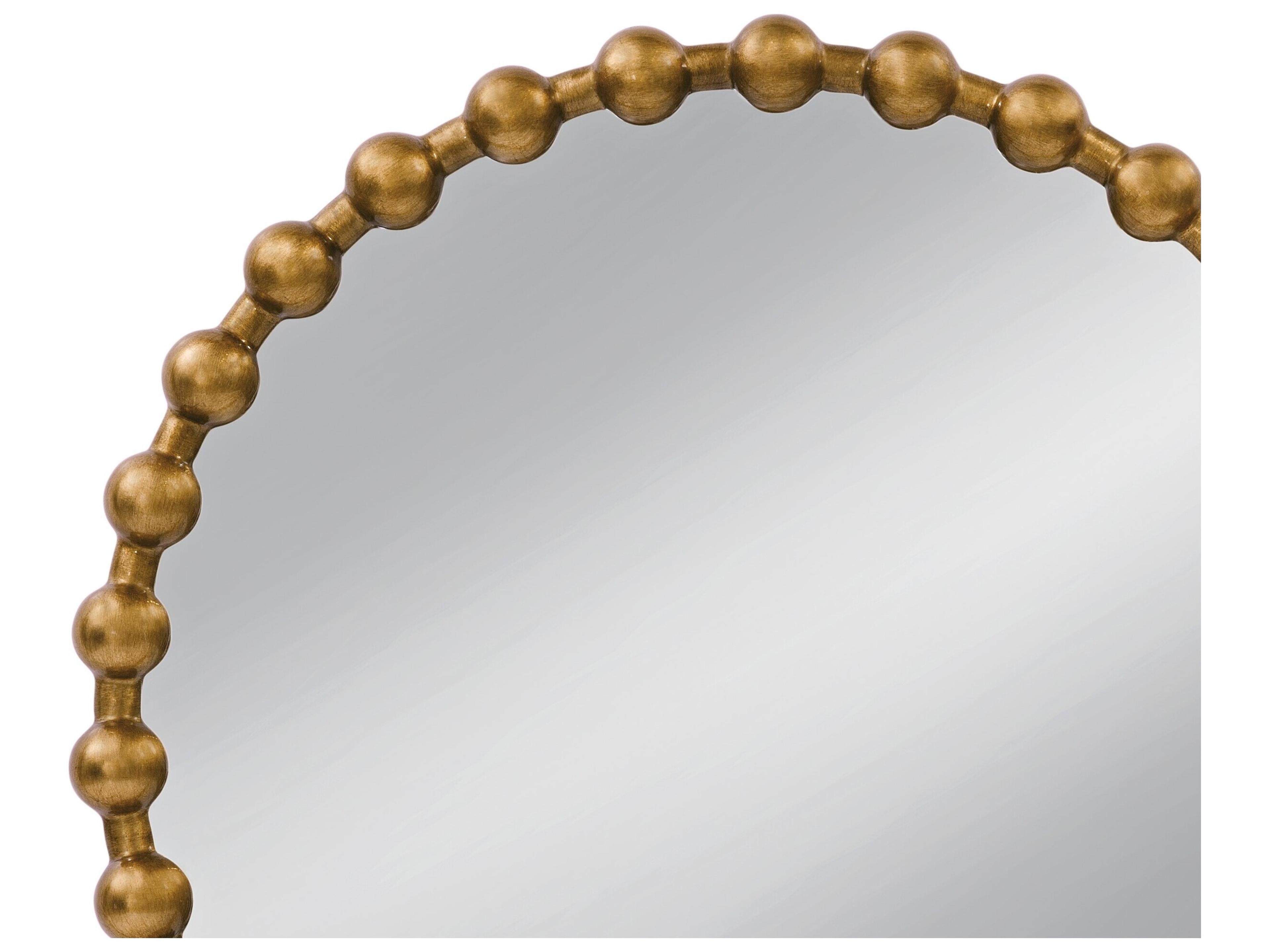 Bassett Mirror Violette Gold Leaf Round Wall Mirror