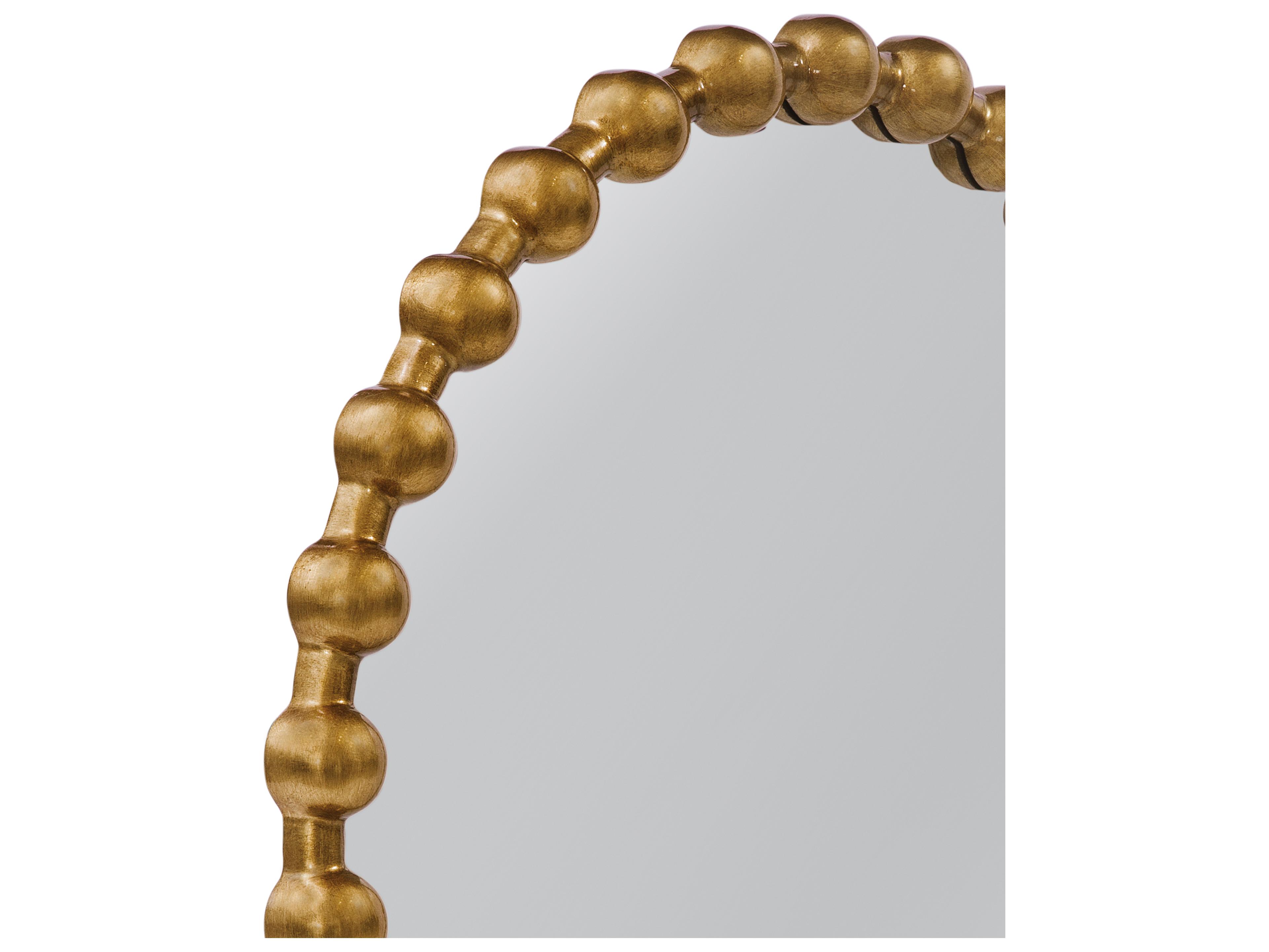 Bassett Mirror Violette Gold Leaf Round Wall Mirror