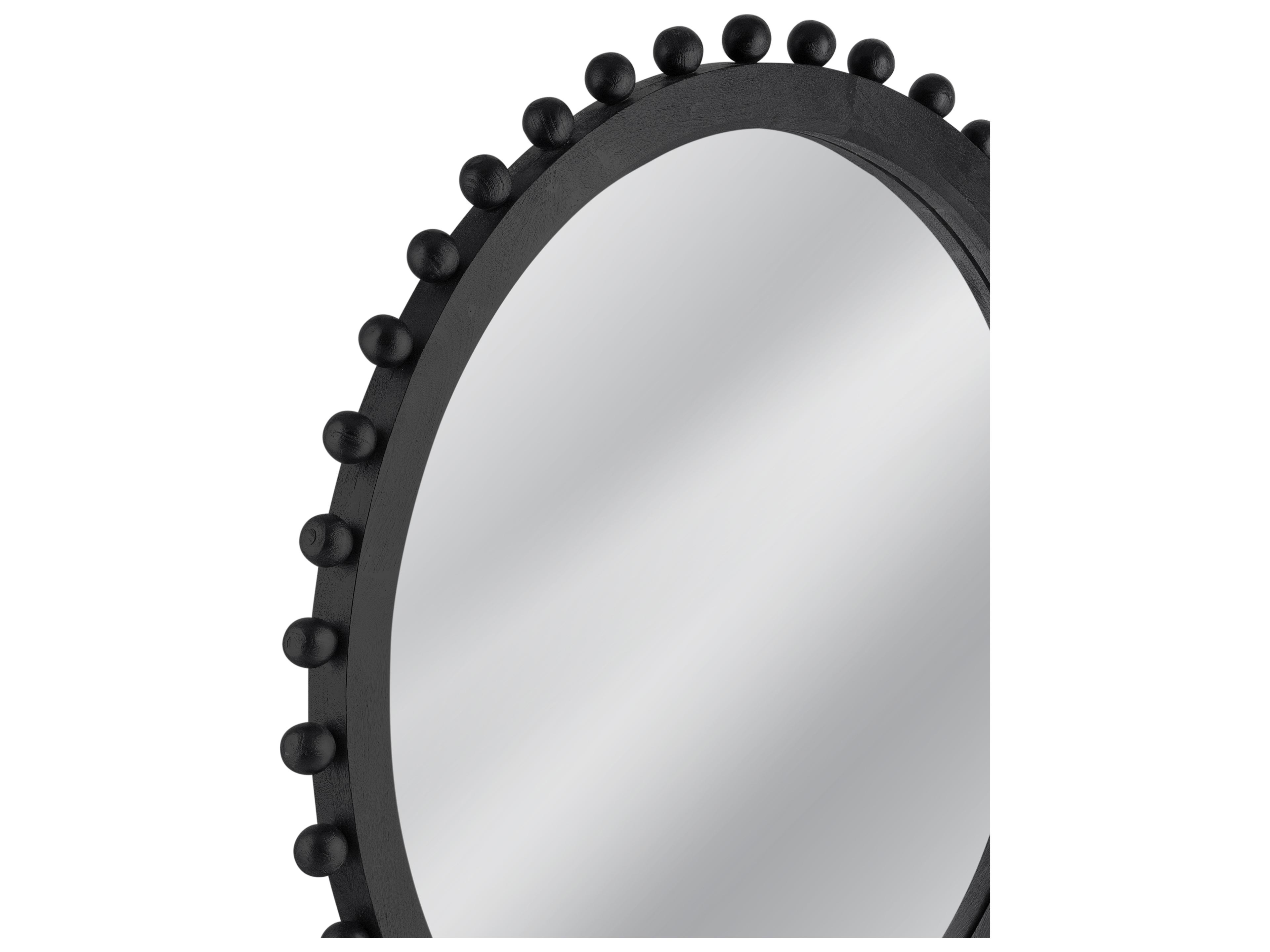 Bassett Mirror Renn Matte Black Round Wall Mirror