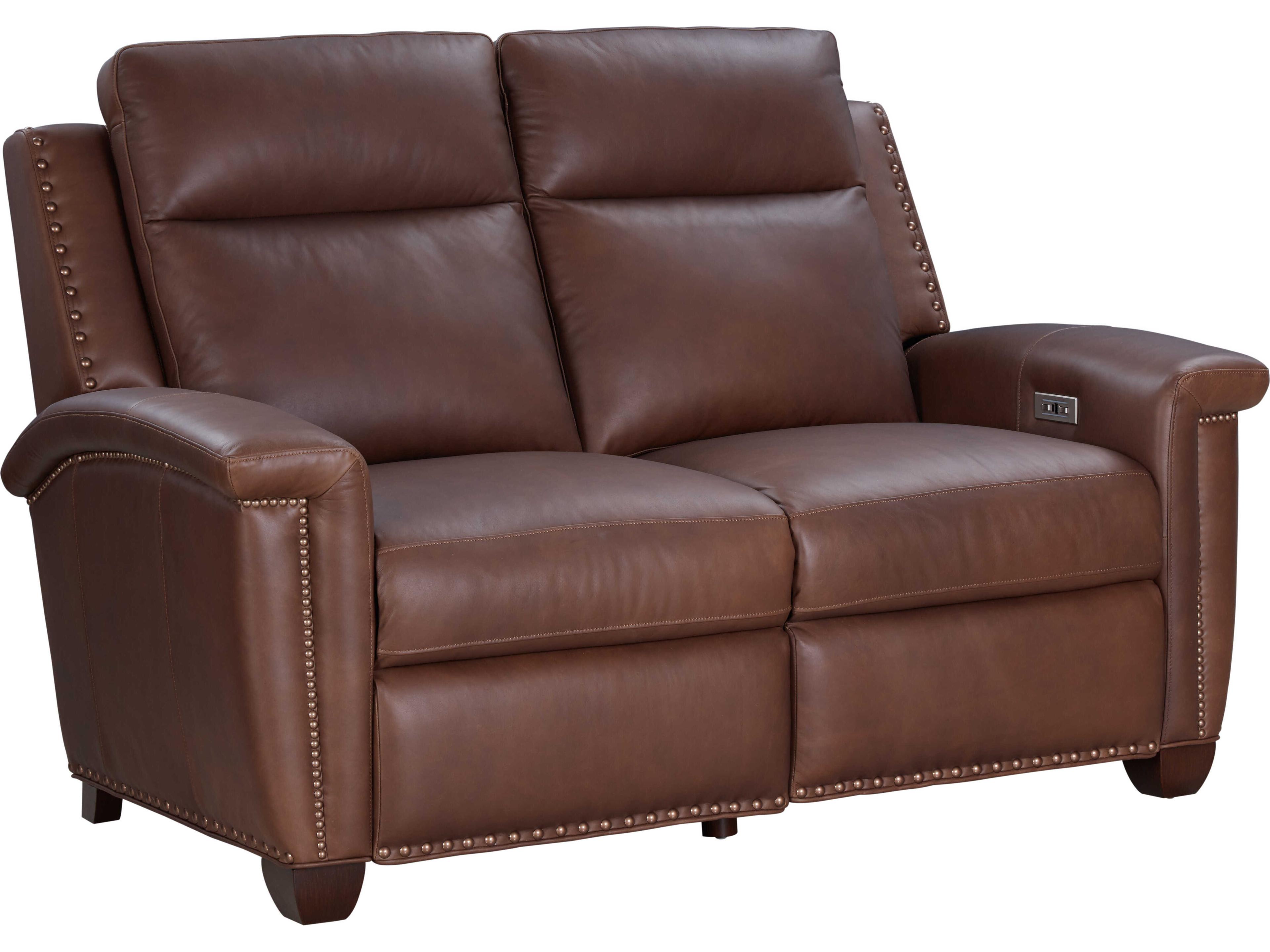 Vintage Briar Clifton Chocolate Brown Leather Loveseat