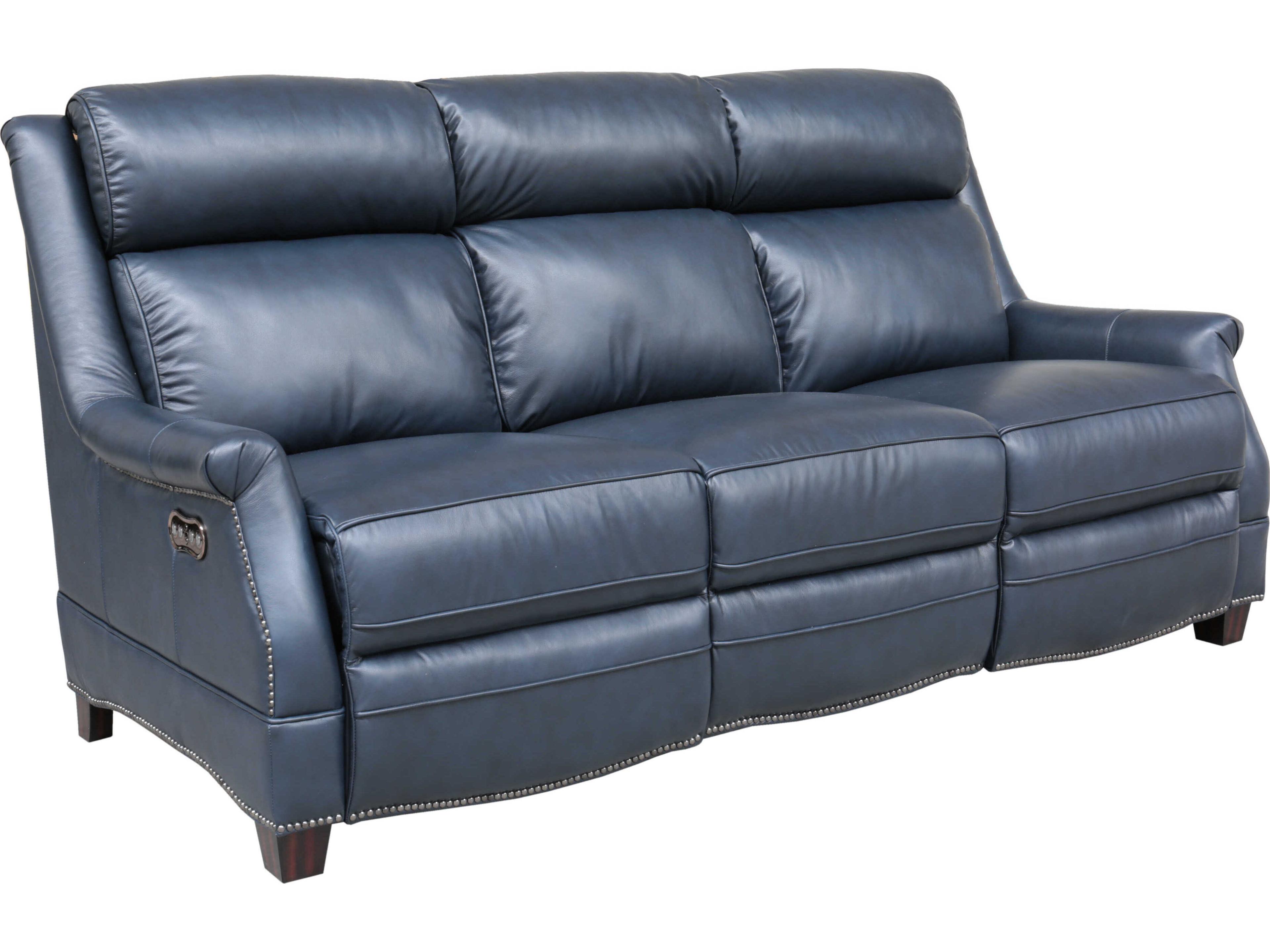 Vintage Warrendale Shoreham Blue Leather Sofa
