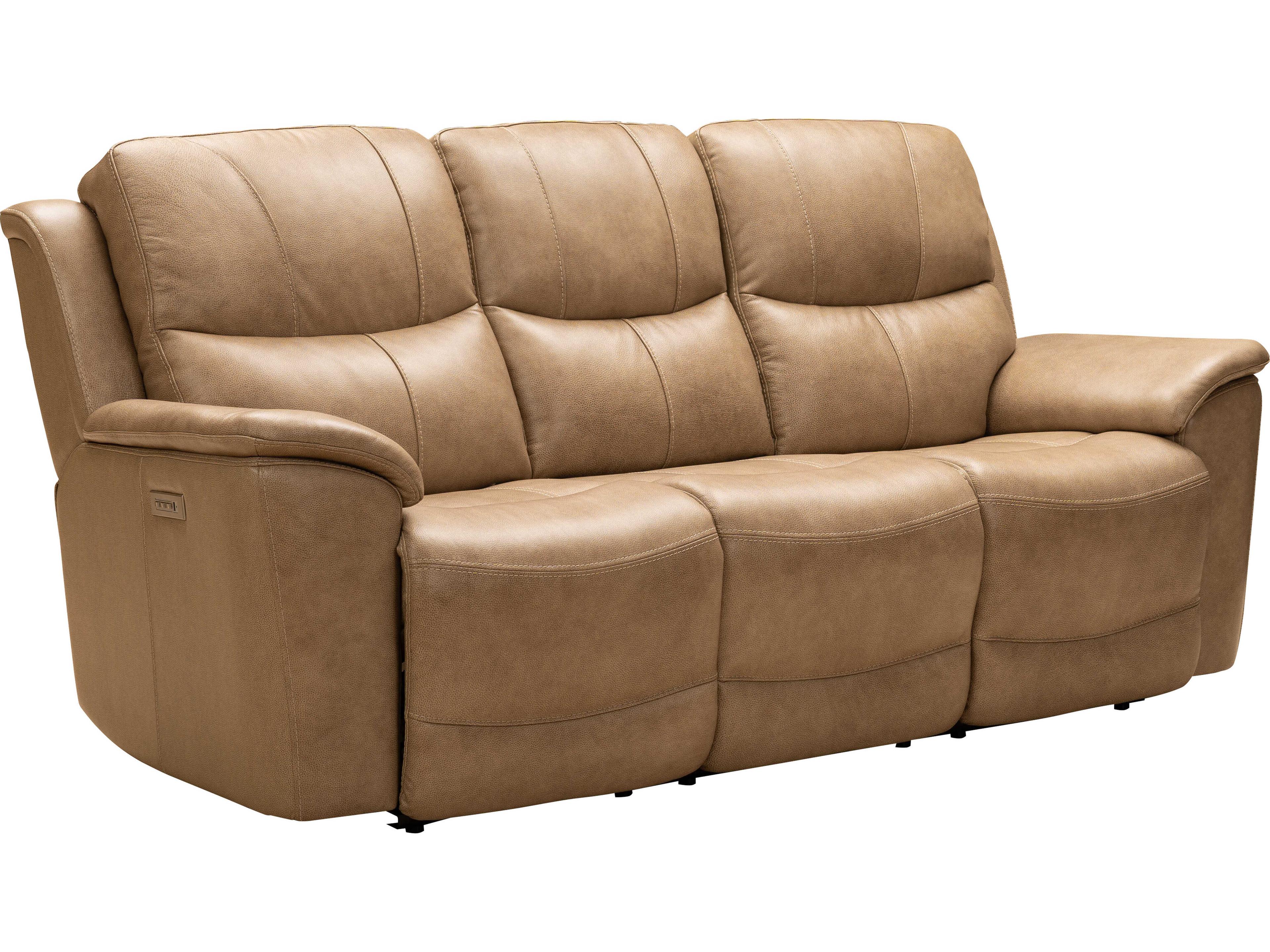 Modern Expressions Kaden Elliott Taupe Tan Faux Leather Sofa