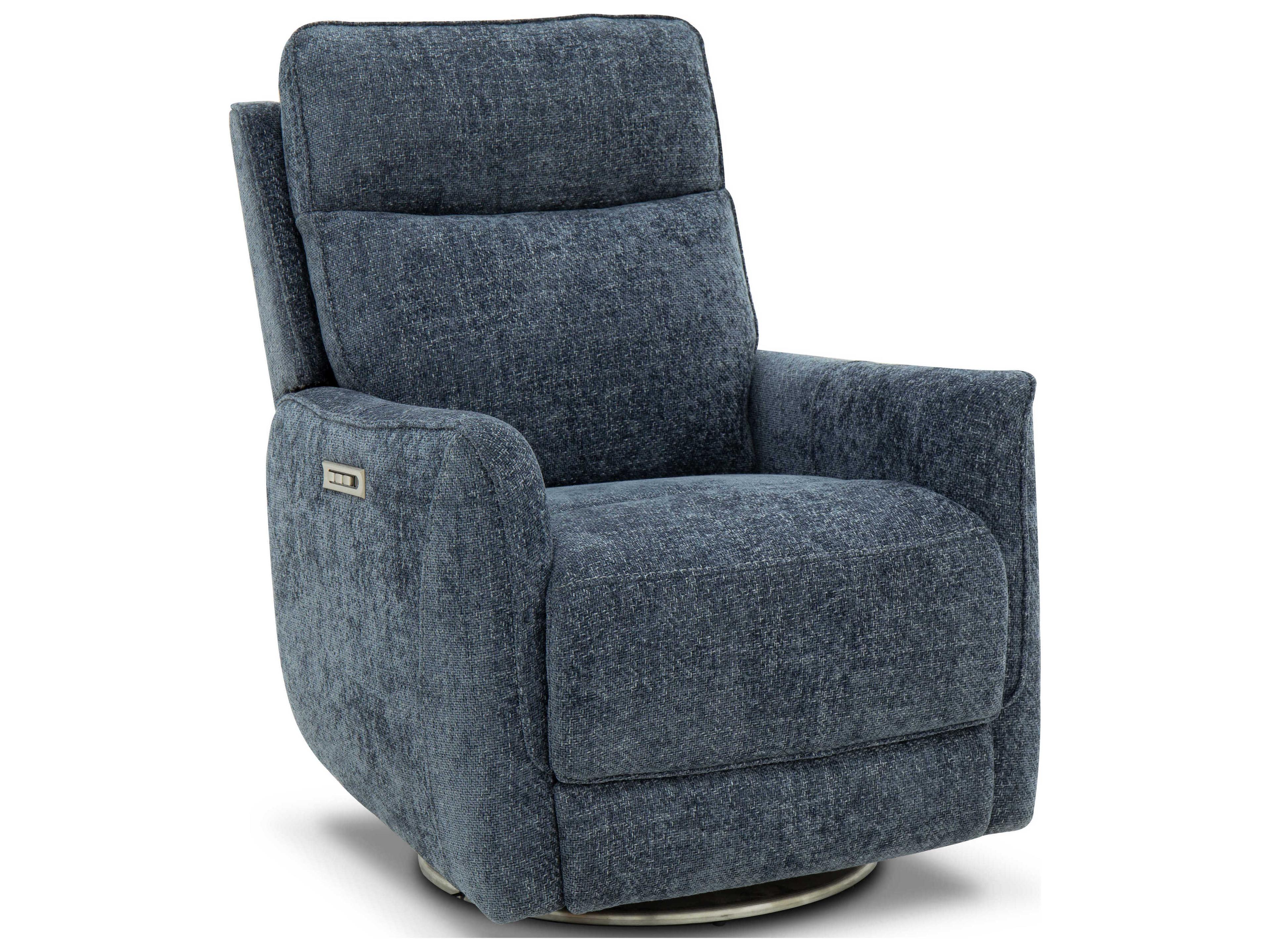 Casual Comforts Maben Maze Denim Blue Upholstered Recliner