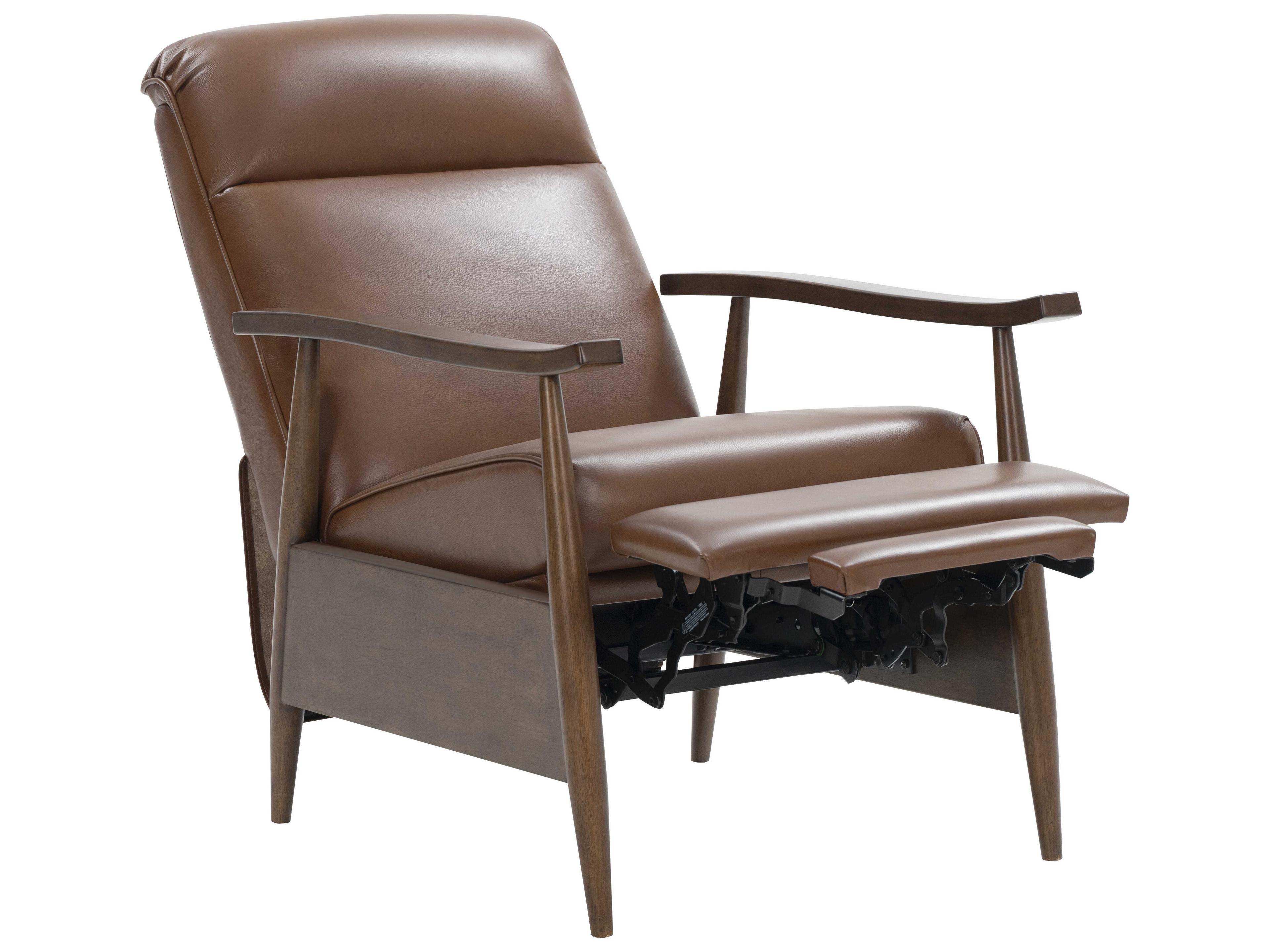 Barcalounger Woodlands Hampton Colchester Bitters Brown Leather Recliner