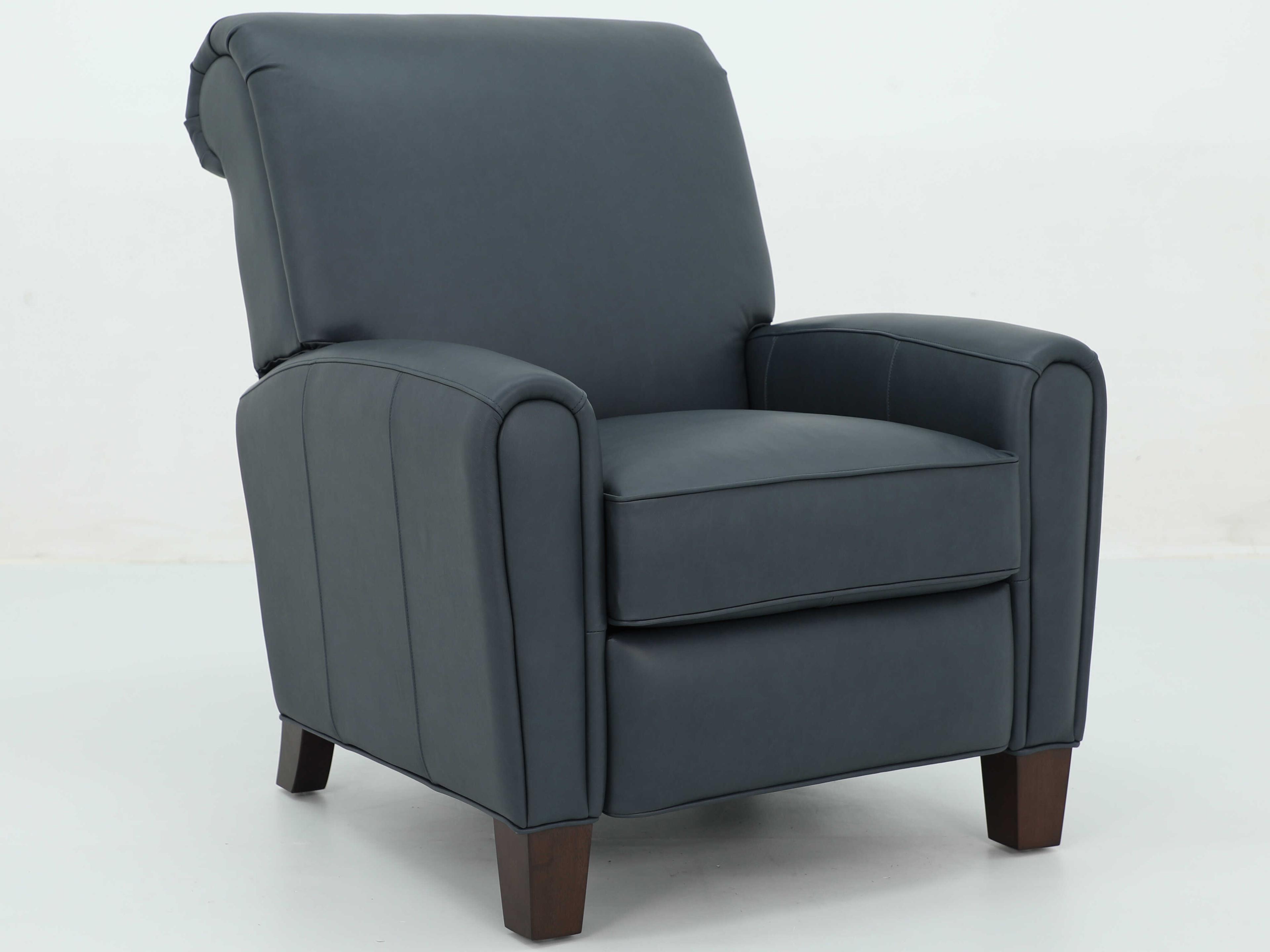 Vintage Harrington Santa Fe Ocean Blue Leather Recliner