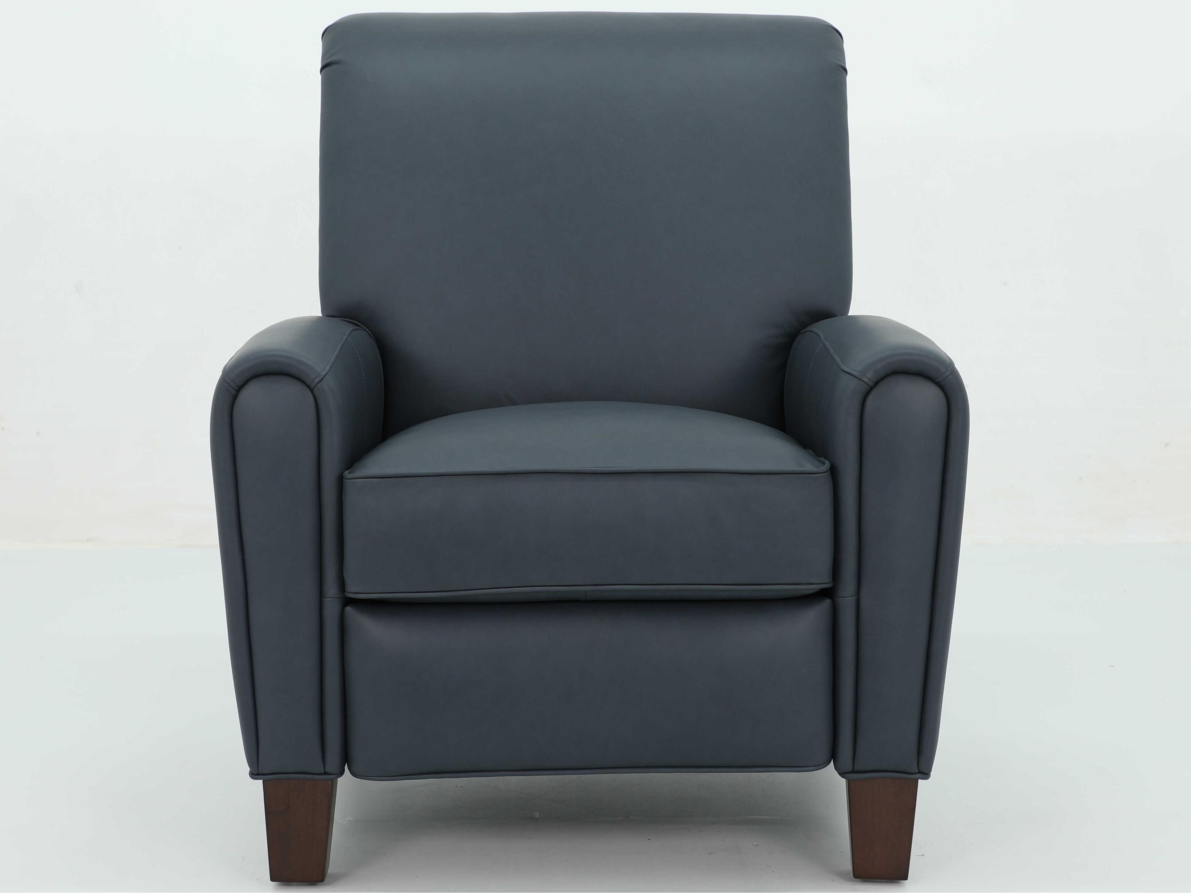 Barcalounger Vintage Harrington Santa Fe Ocean Blue Leather Recliner