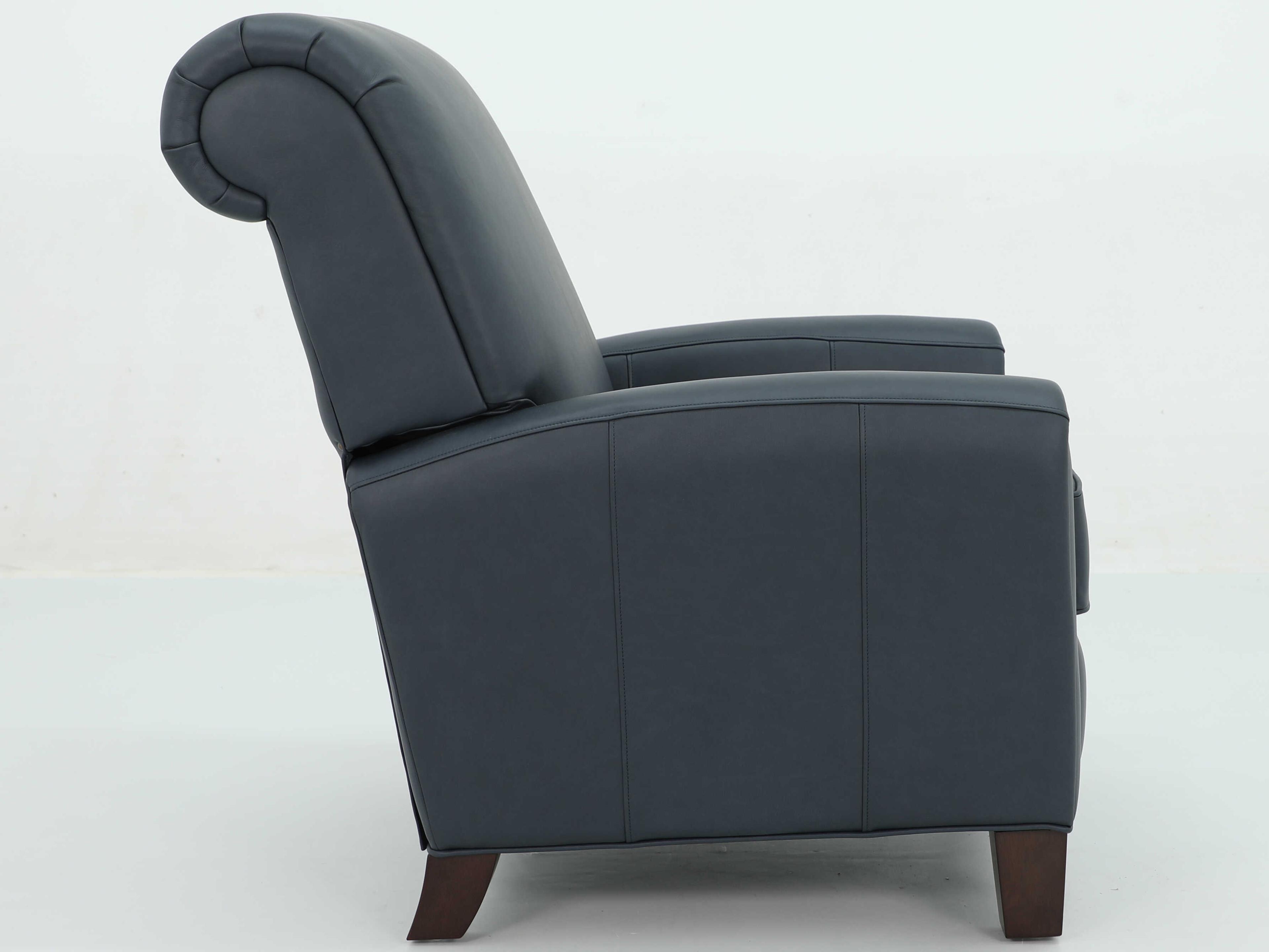 Barcalounger Vintage Harrington Santa Fe Ocean Blue Leather Recliner