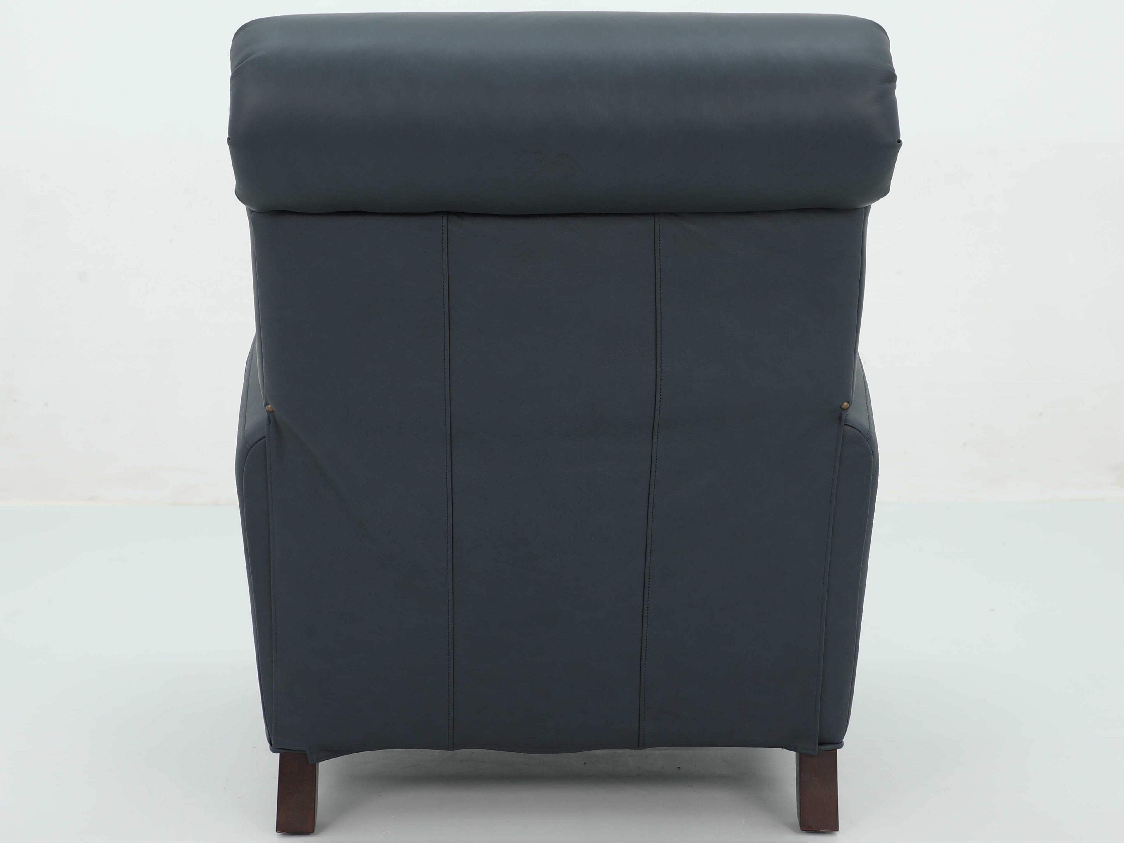 Barcalounger Vintage Harrington Santa Fe Ocean Blue Leather Recliner