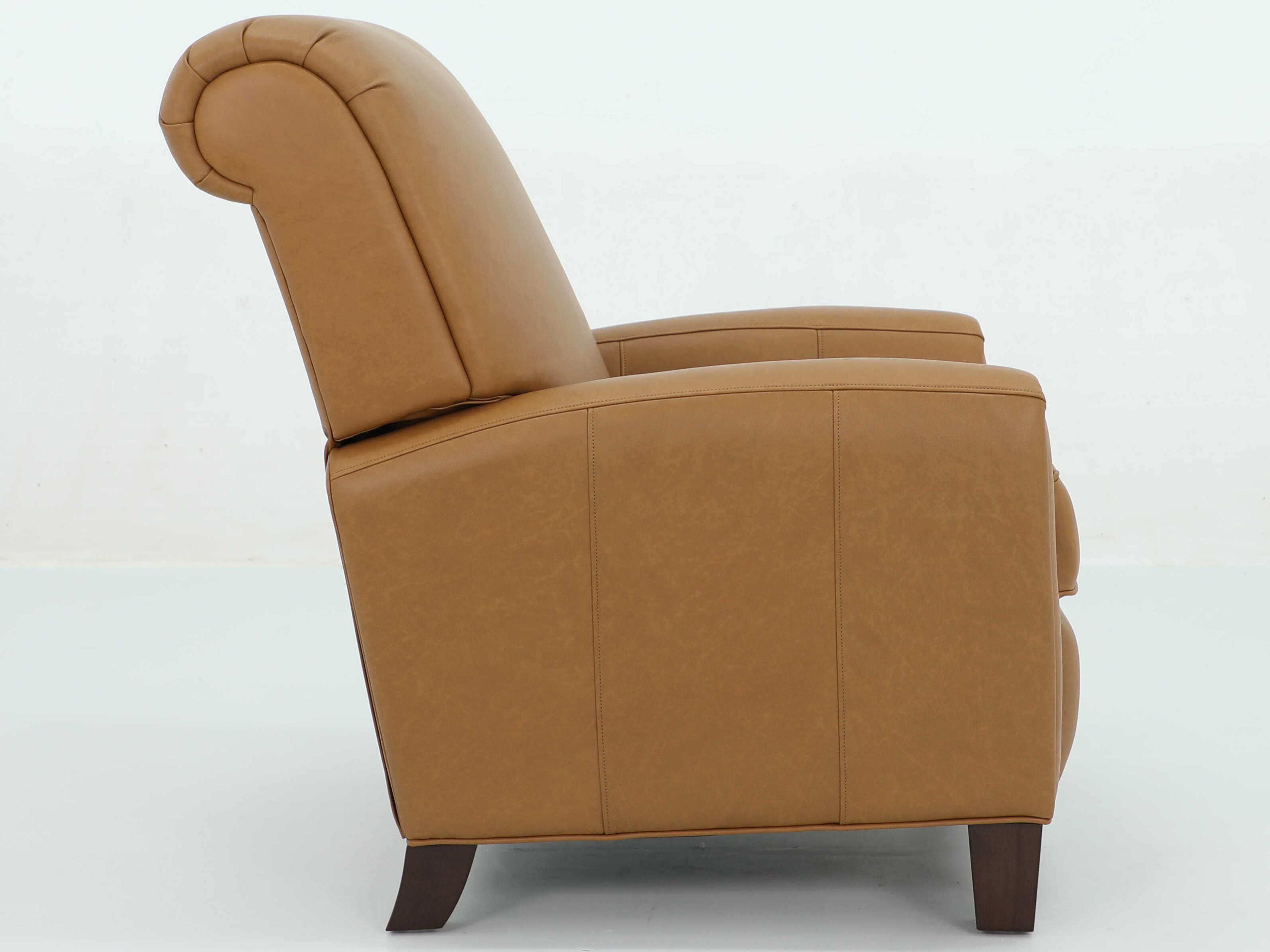 Barcalounger Vintage Harrington Santa Fe Brandy Brown Leather Recliner