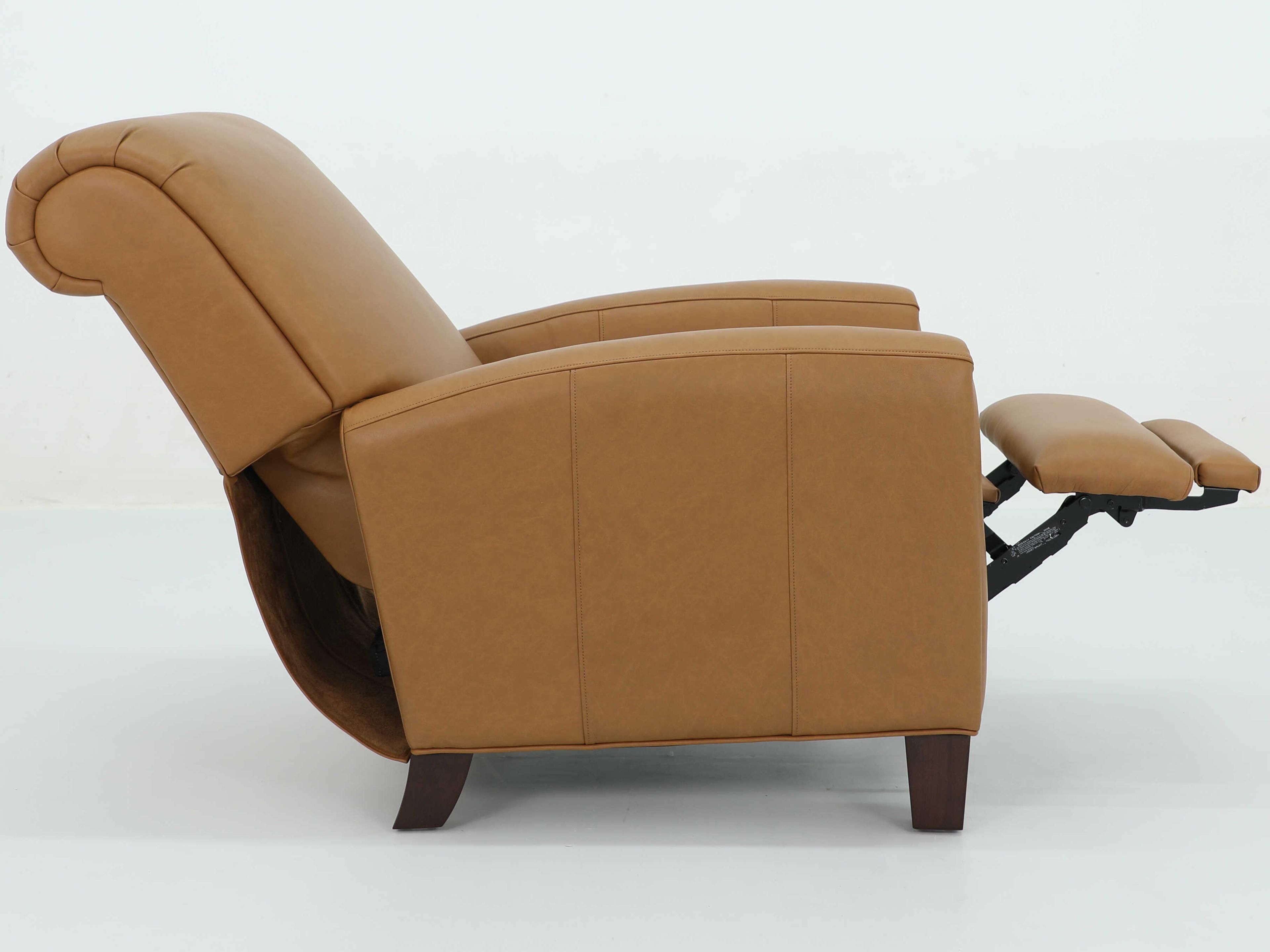 Barcalounger Vintage Harrington Santa Fe Brandy Brown Leather Recliner