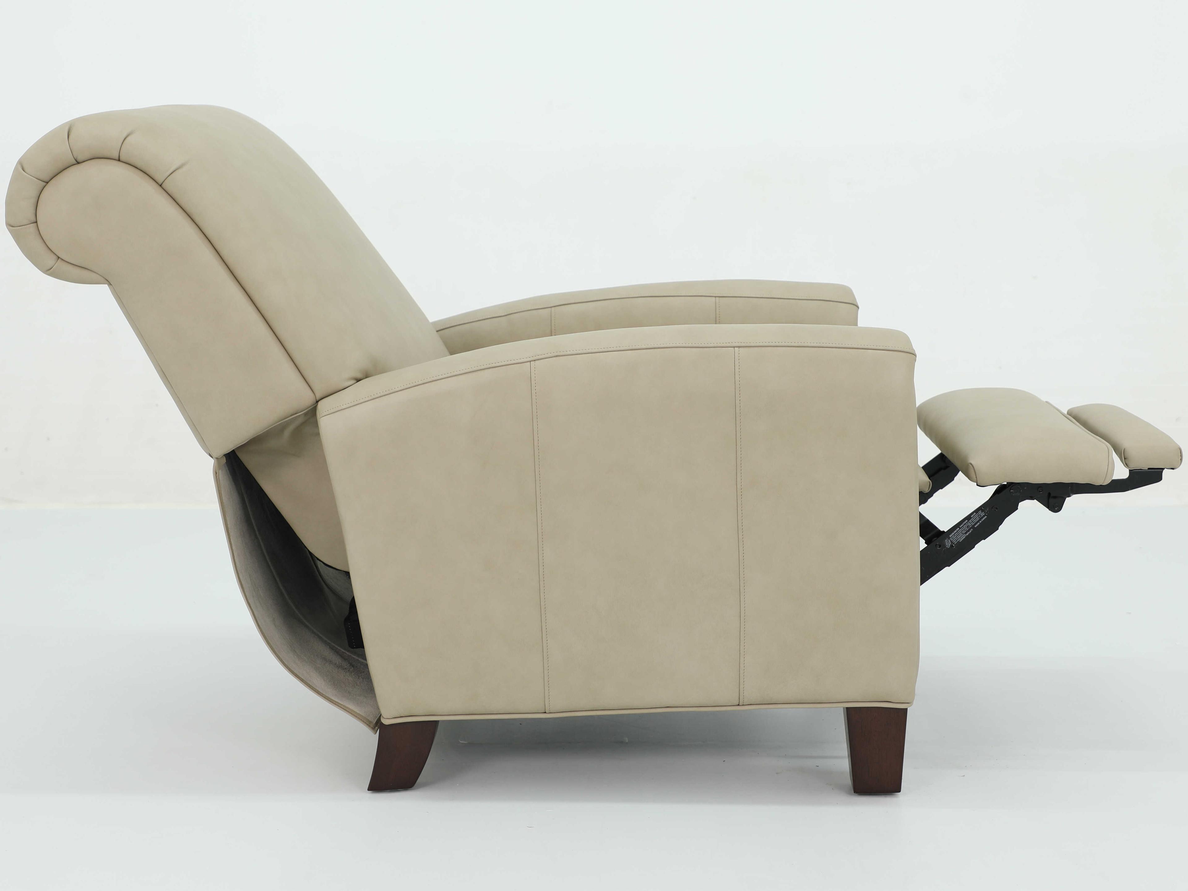 Barcalounger Vintage Harrington Cashmere Stone Tan Leather Recliner