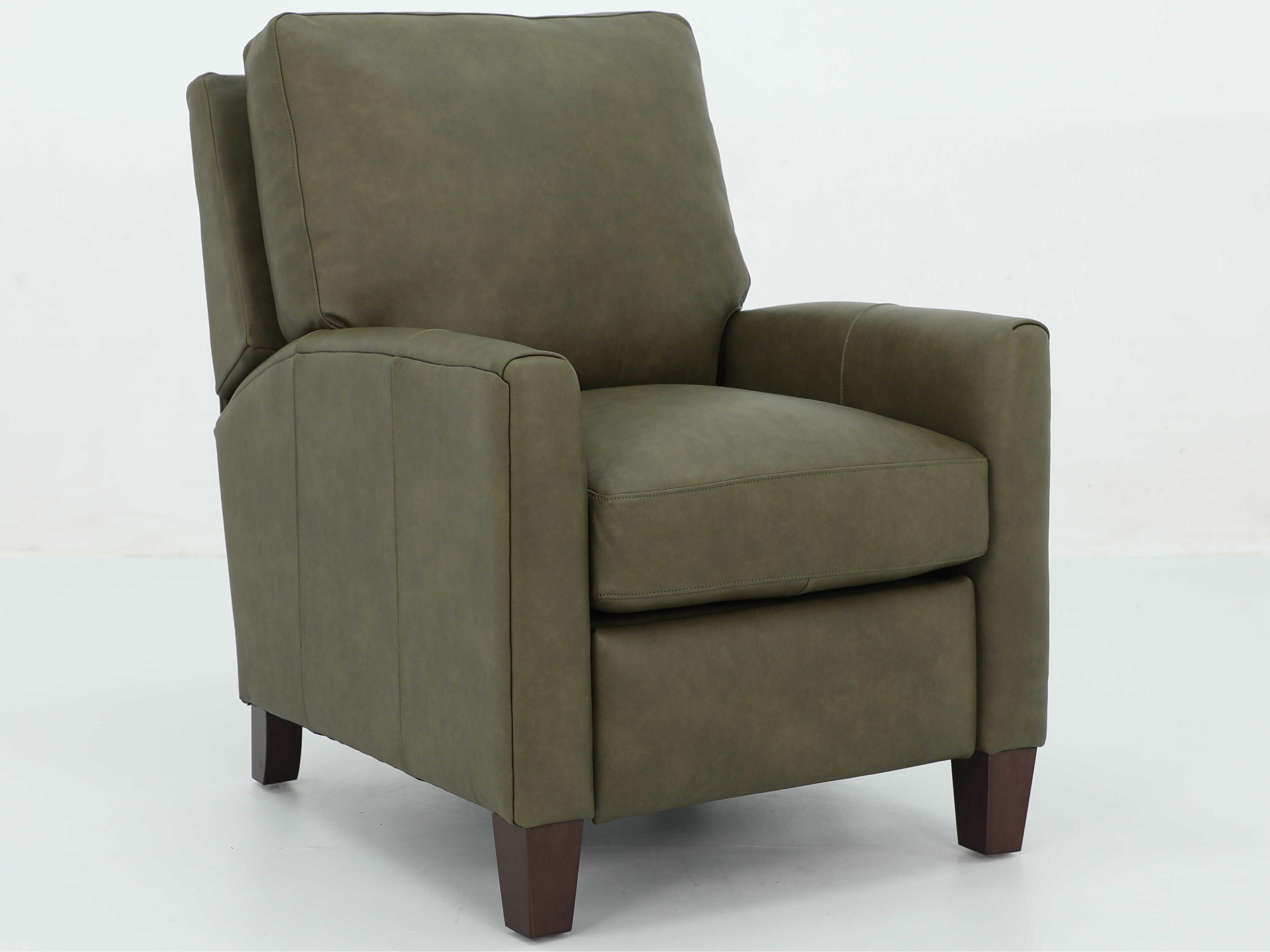 Vintage Fremont Oasis Olive Green Leather Recliner