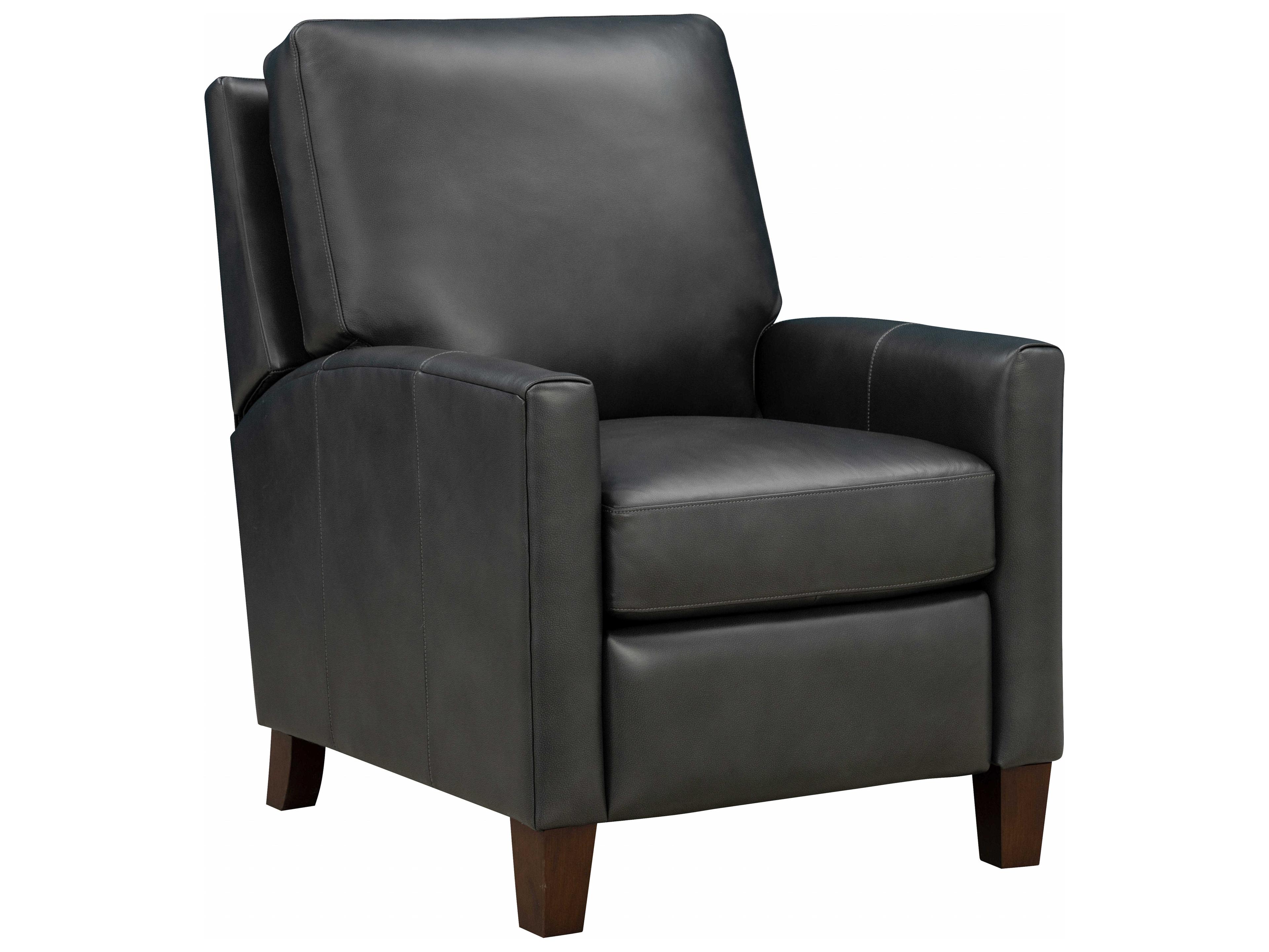 Barcalounger Vintage Fremont Elway Dark Gray Leather Recliner