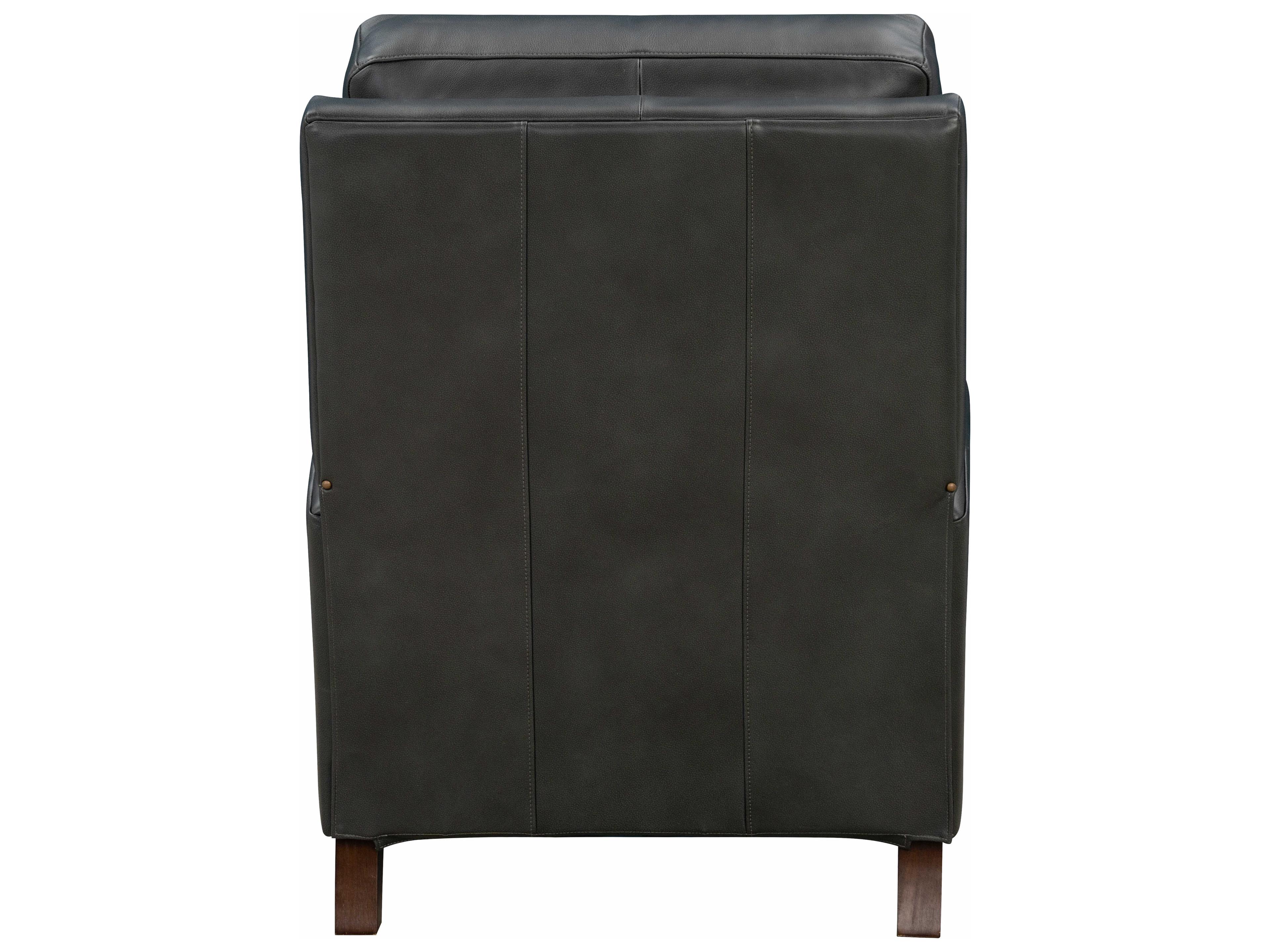 Barcalounger Vintage Fremont Elway Dark Gray Leather Recliner