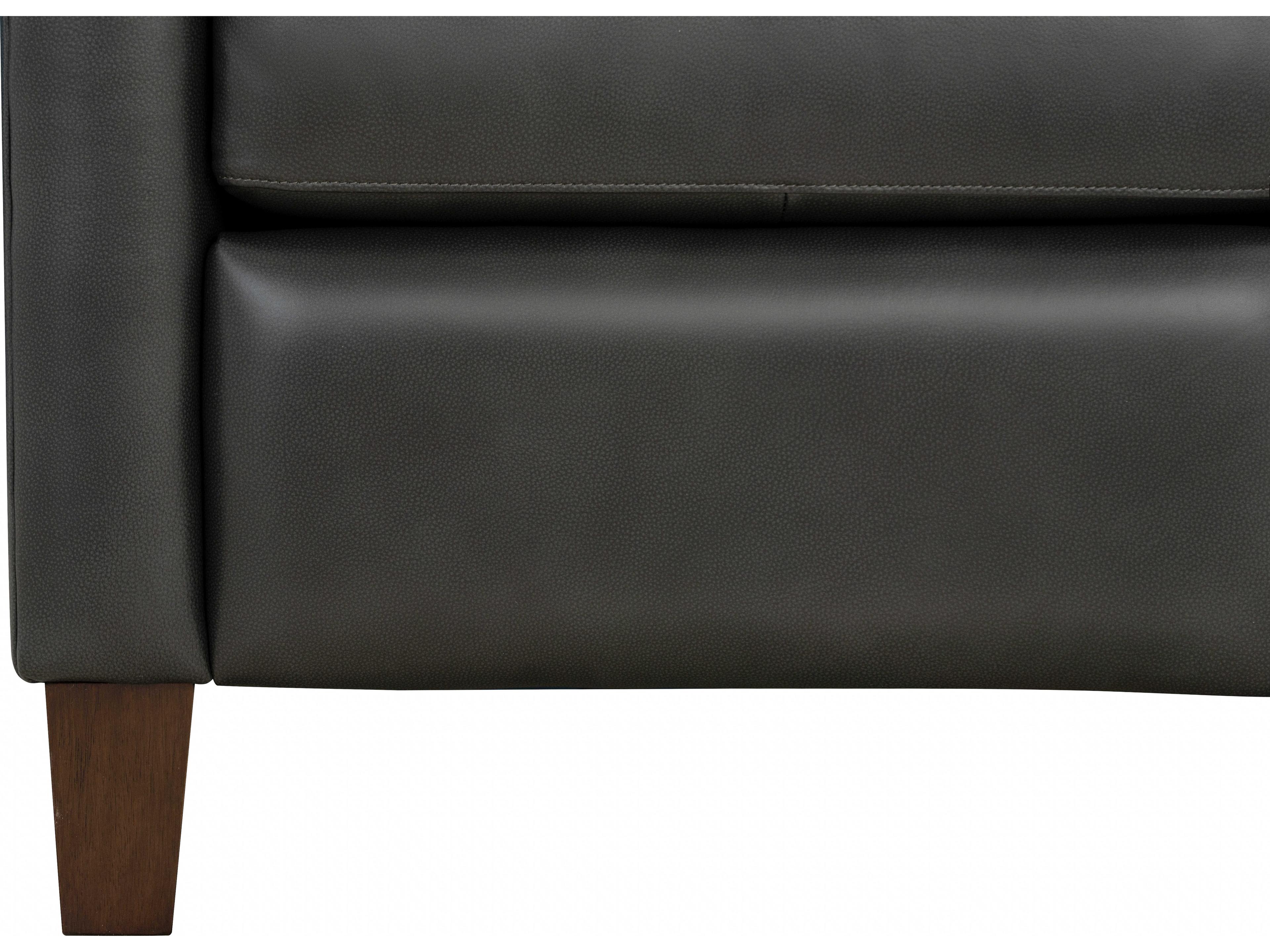 Barcalounger Vintage Fremont Elway Dark Gray Leather Recliner