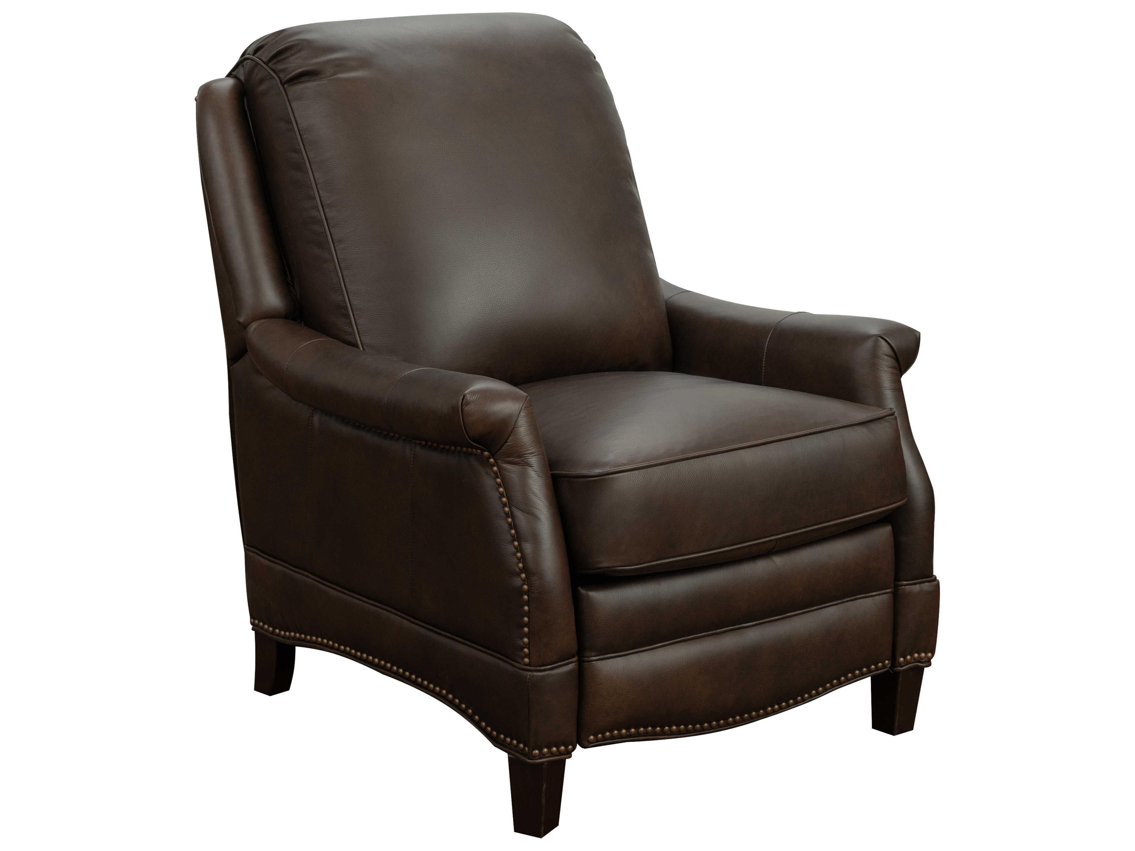 Vintage Ashebrooke Ashford Walnut Brown Leather Recliner