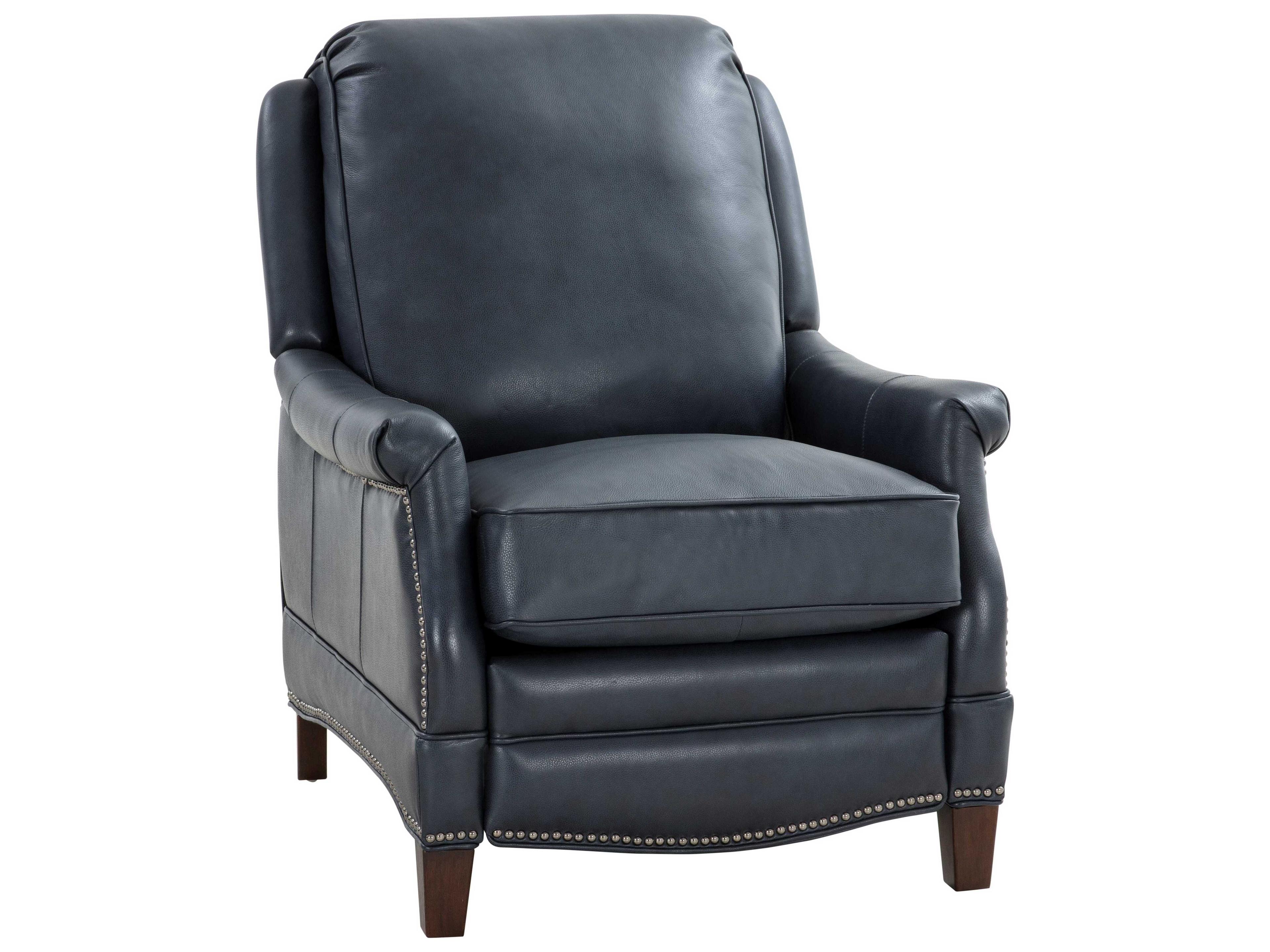 Vintage Ashebrooke Barone Navy Blue Leather Recliner