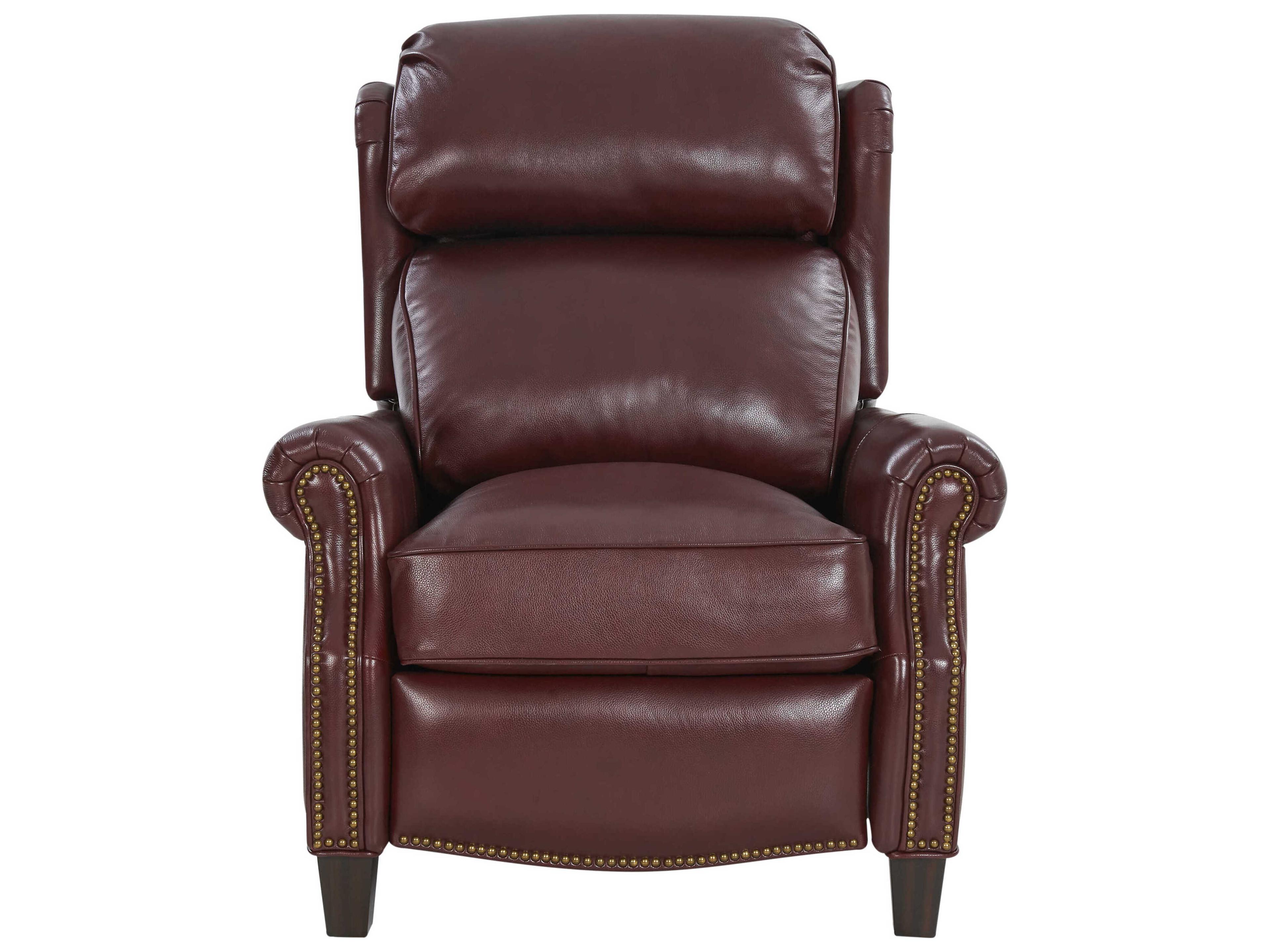 Barcalounger Vintage Meade Marisol Cabernet Brown Leather Recliner
