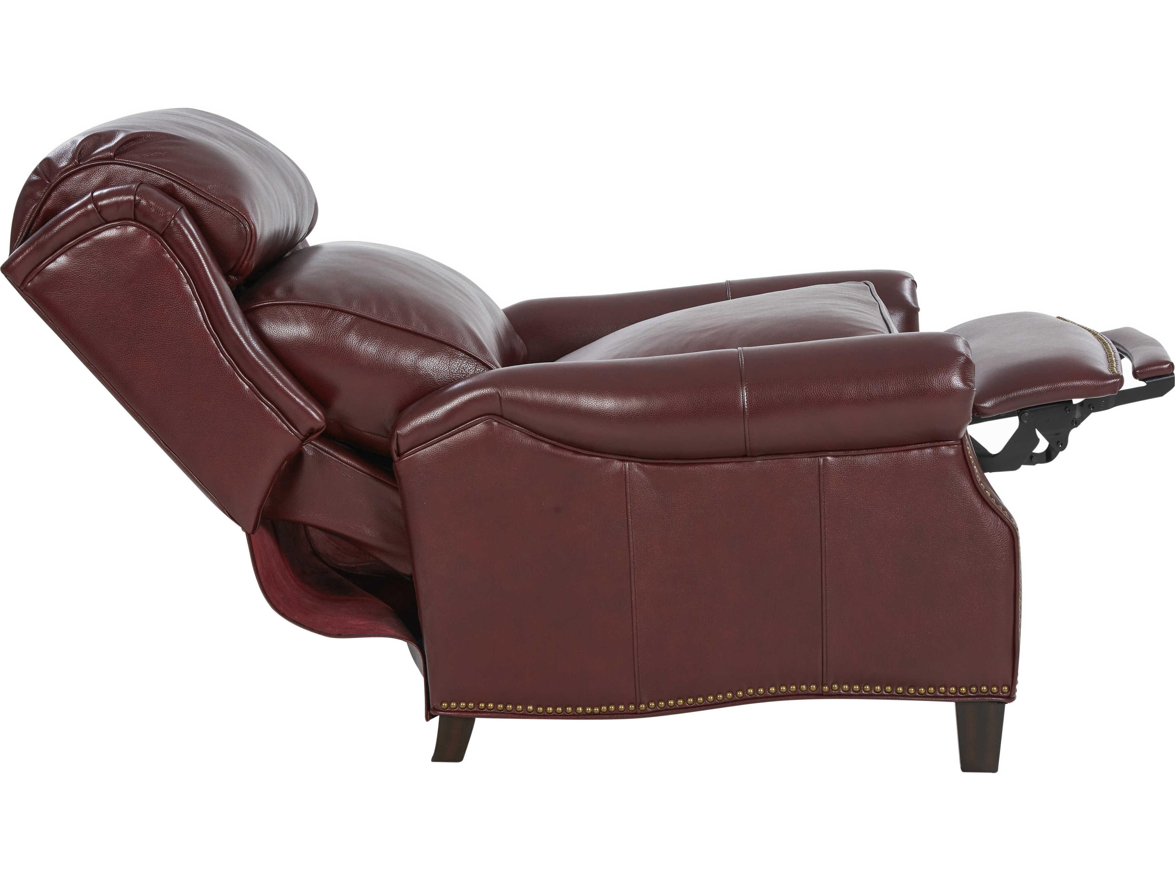 Barcalounger Vintage Meade Marisol Cabernet Brown Leather Recliner