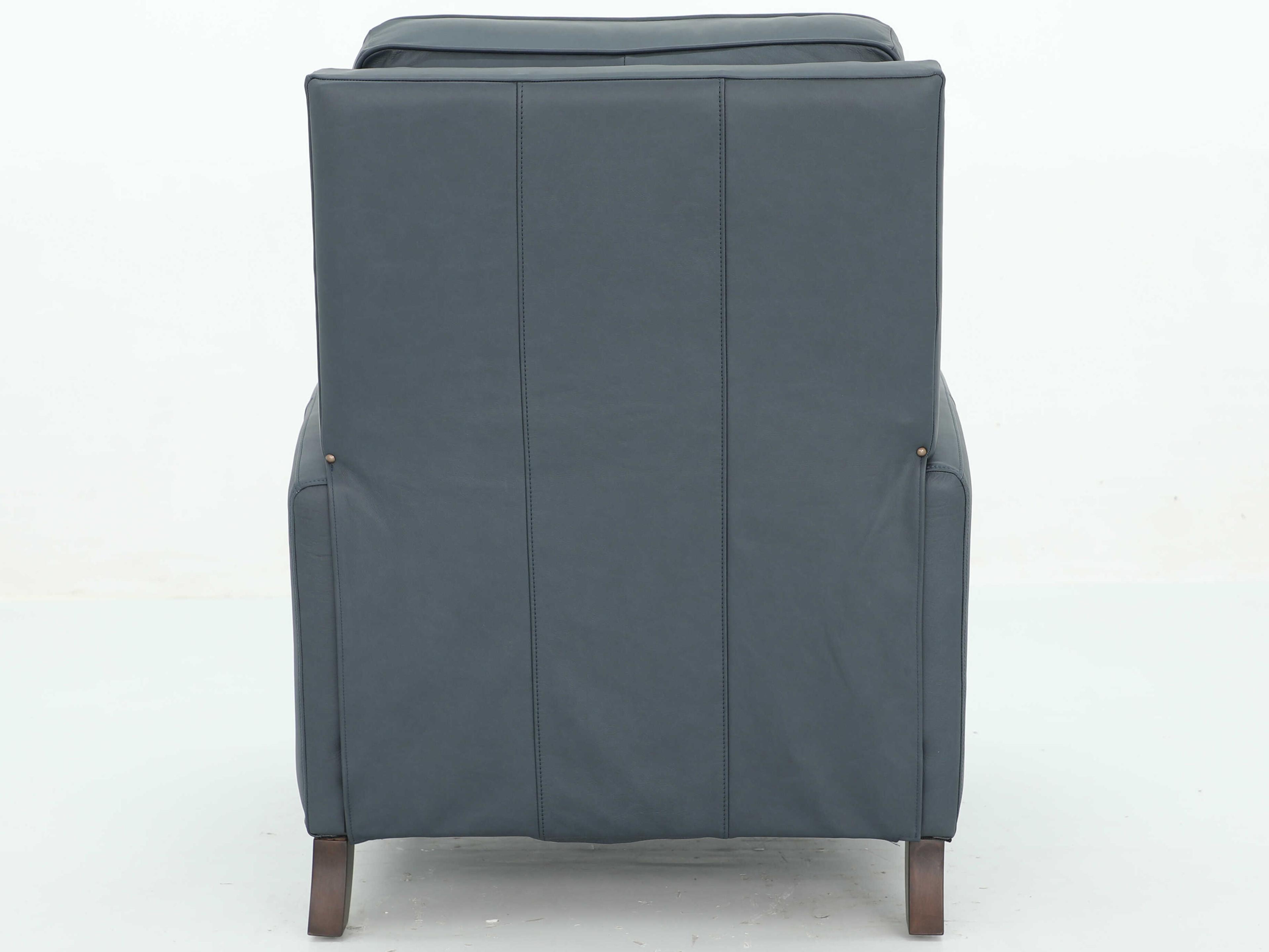 Barcalounger Vintage Melrose Santa Fe Ocean Blue Leather Recliner