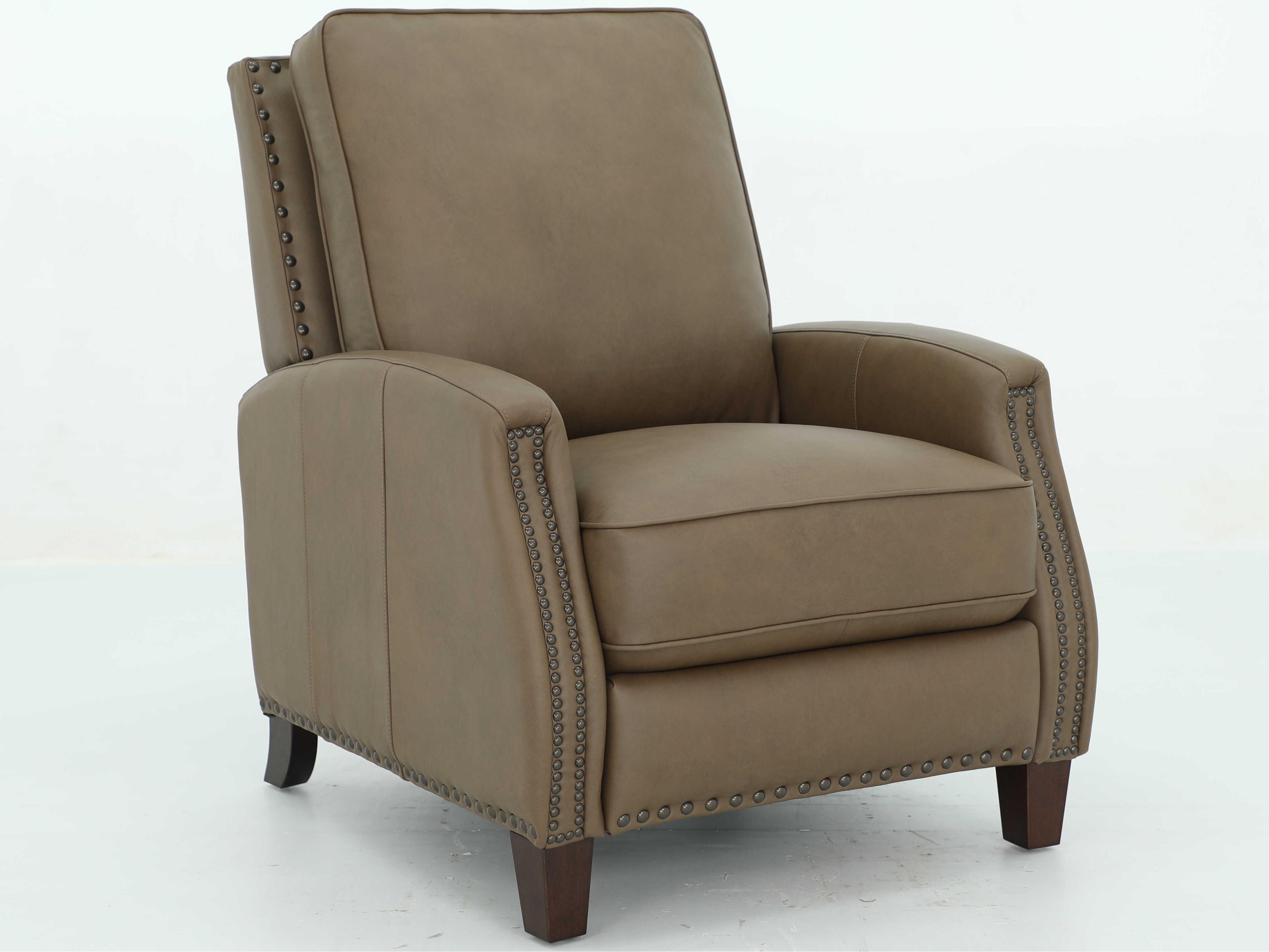 Vintage Melrose Cashmere Taupe Tan Leather Recliner