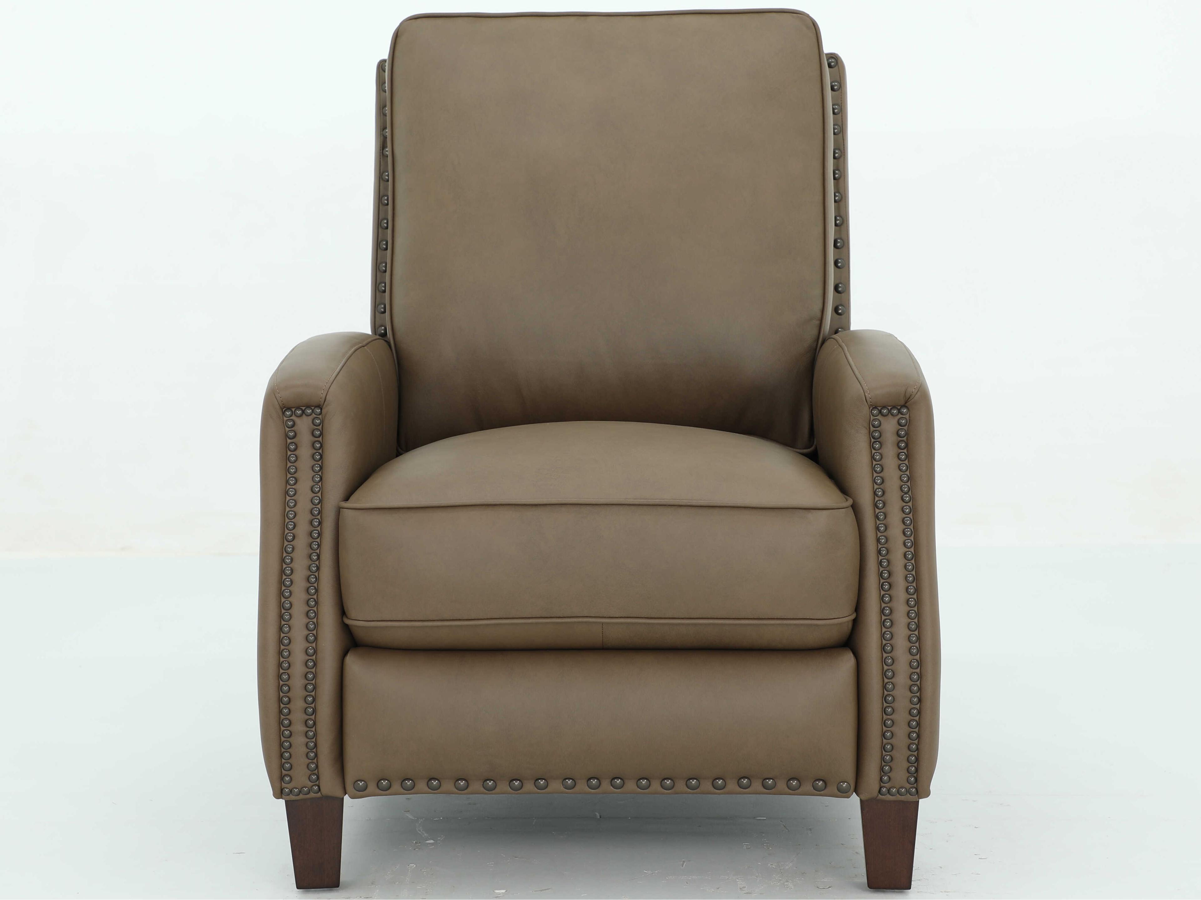 Barcalounger Vintage Melrose Cashmere Taupe Tan Leather Recliner