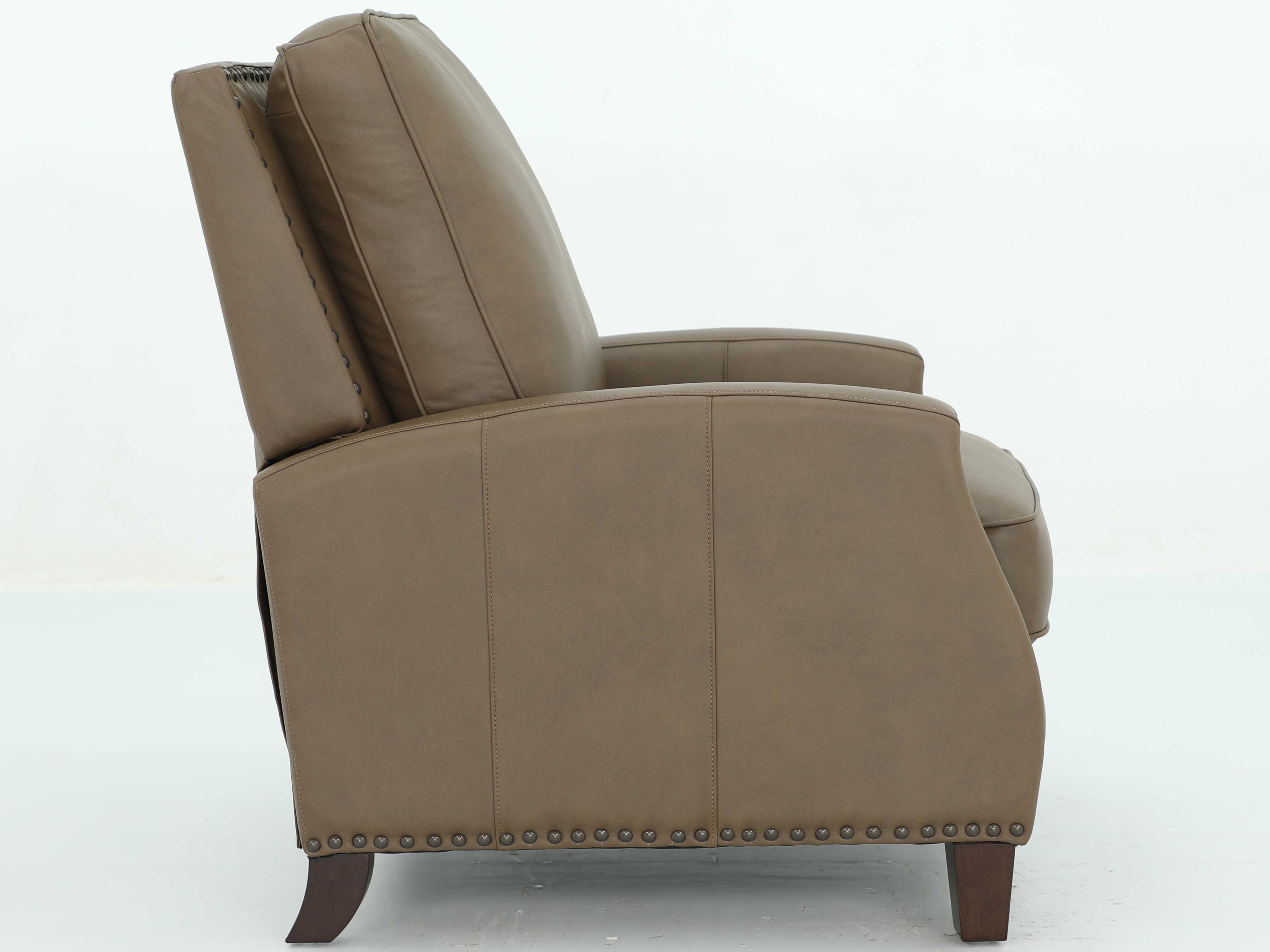 Barcalounger Vintage Melrose Cashmere Taupe Tan Leather Recliner