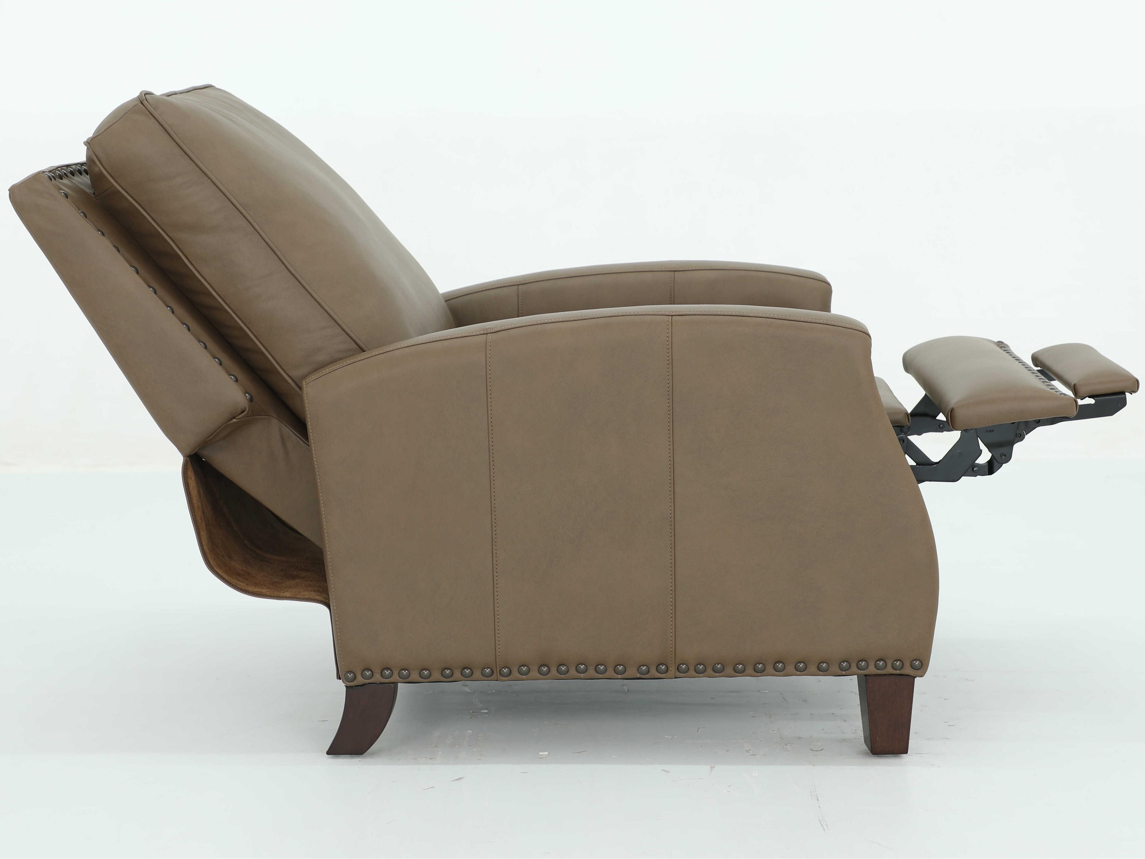 Barcalounger Vintage Melrose Cashmere Taupe Tan Leather Recliner