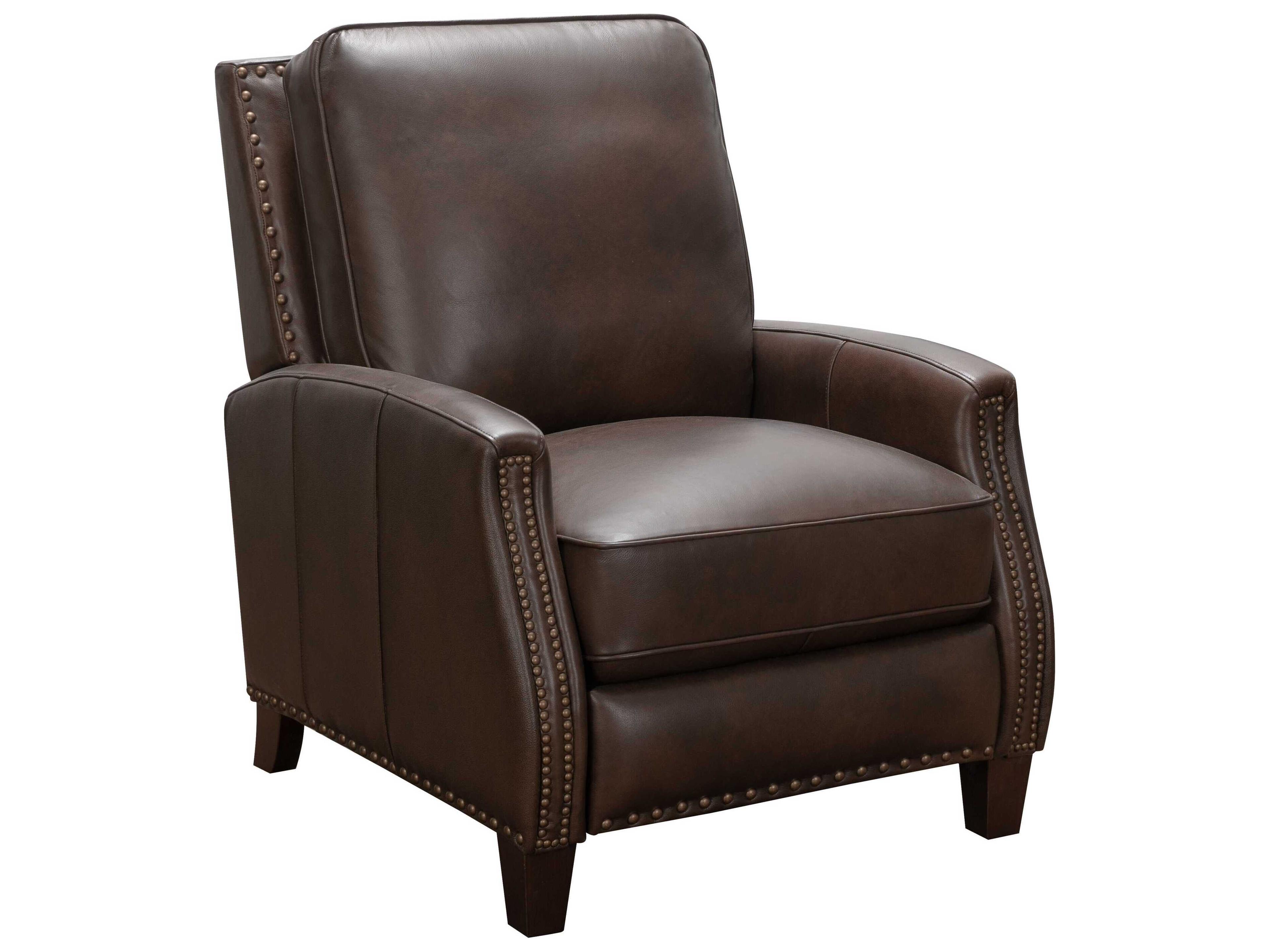 Barcalounger Vintage Melrose Ashford Walnut Brown Leather Recliner