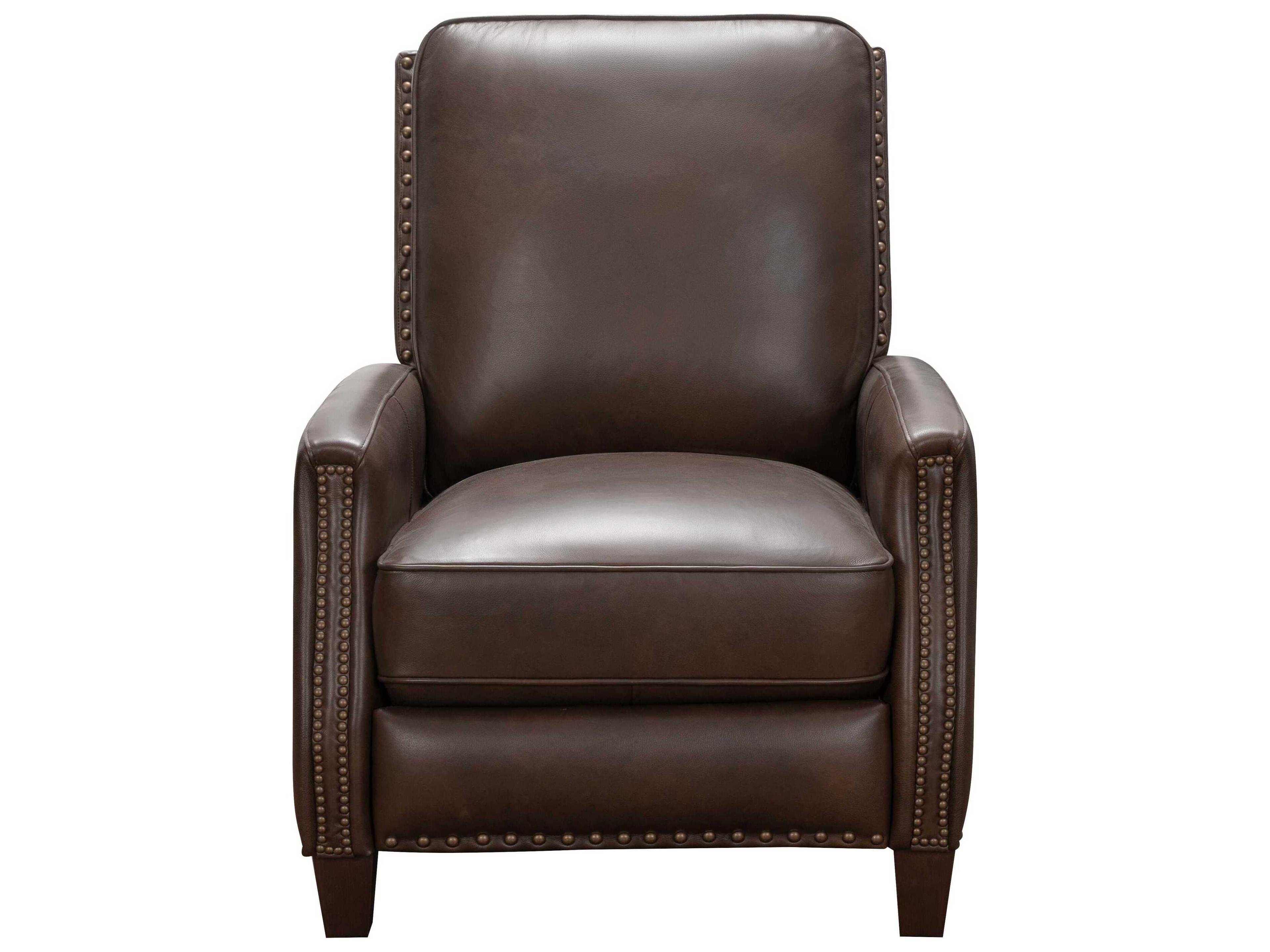 Barcalounger Vintage Melrose Ashford Walnut Brown Leather Recliner
