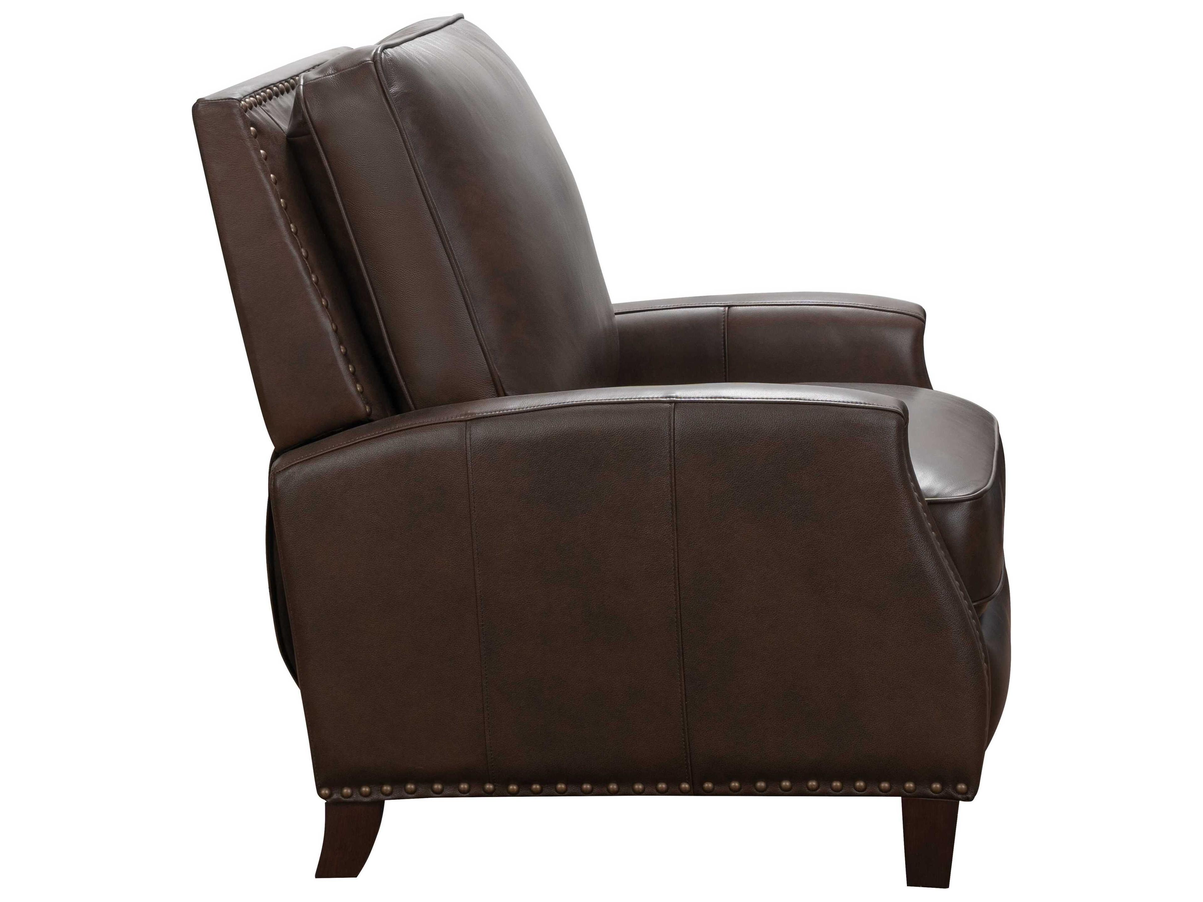 Barcalounger Vintage Melrose Ashford Walnut Brown Leather Recliner
