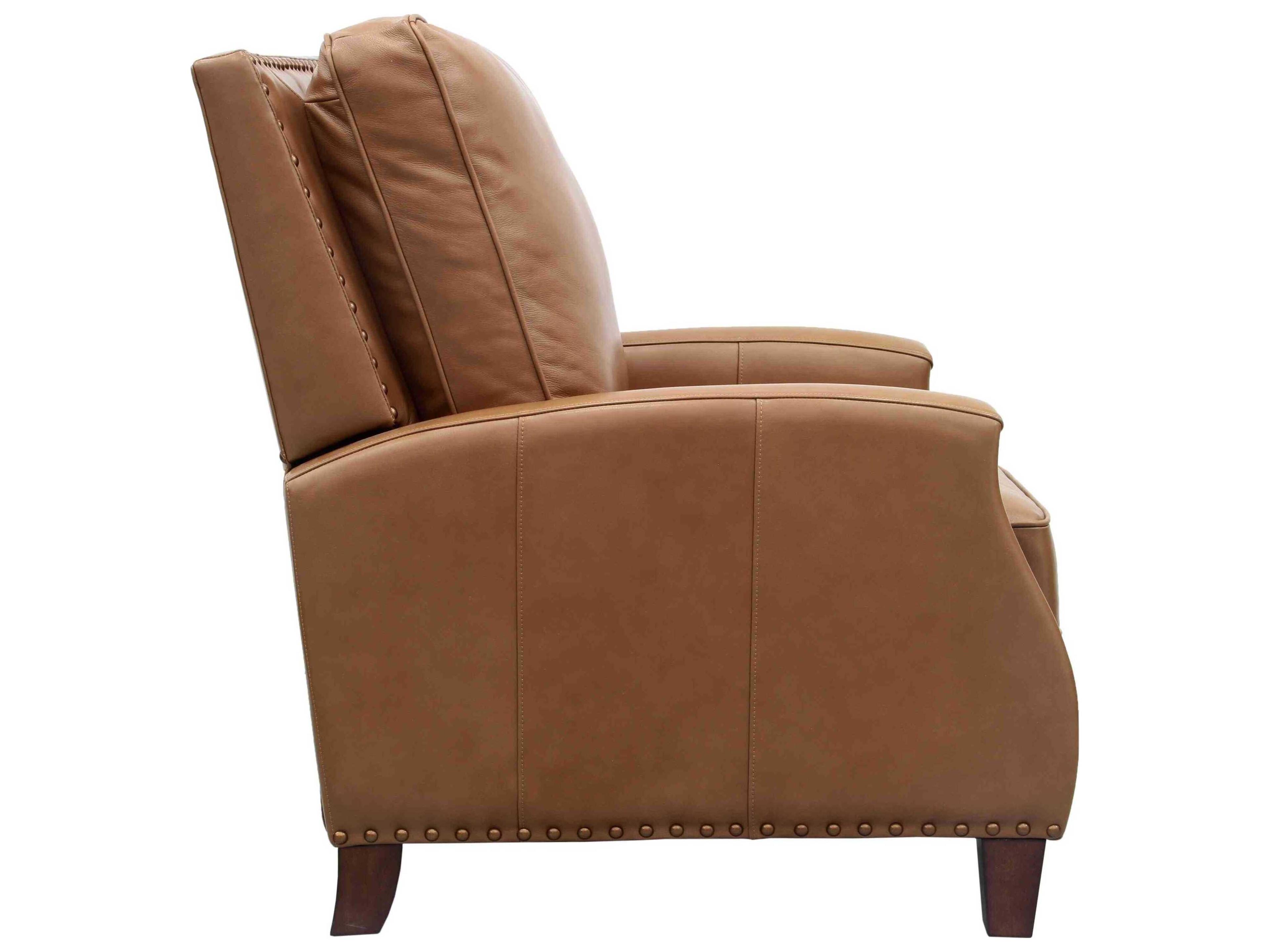 Barcalounger Vintage Melrose Shoreham Ponytail Brown Leather Recliner
